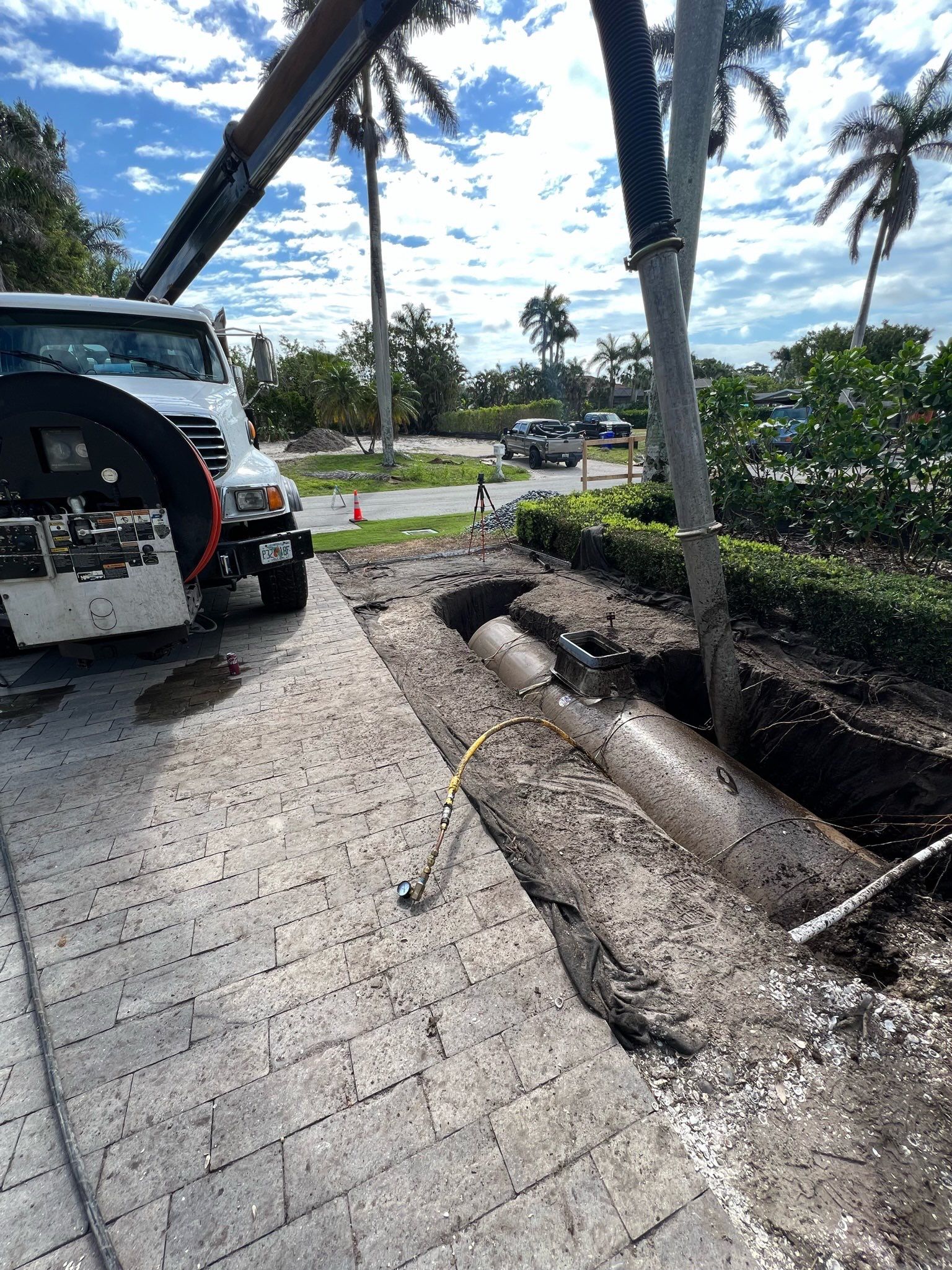 Residential Propane Tank Hydro Excavating by APS Power & Water