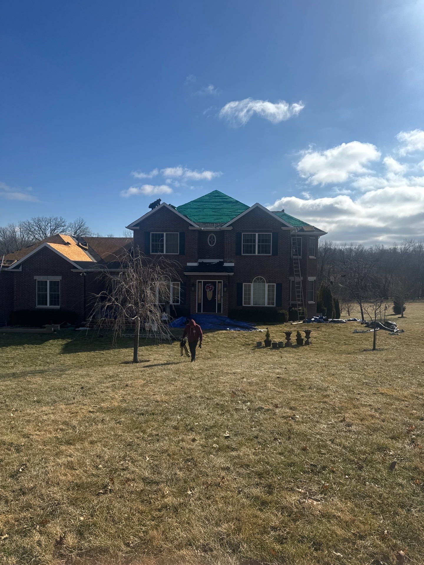 Residential Roofing Installation using Malarkey Vista AR Shingles (Black Oak) by Koontz Construction