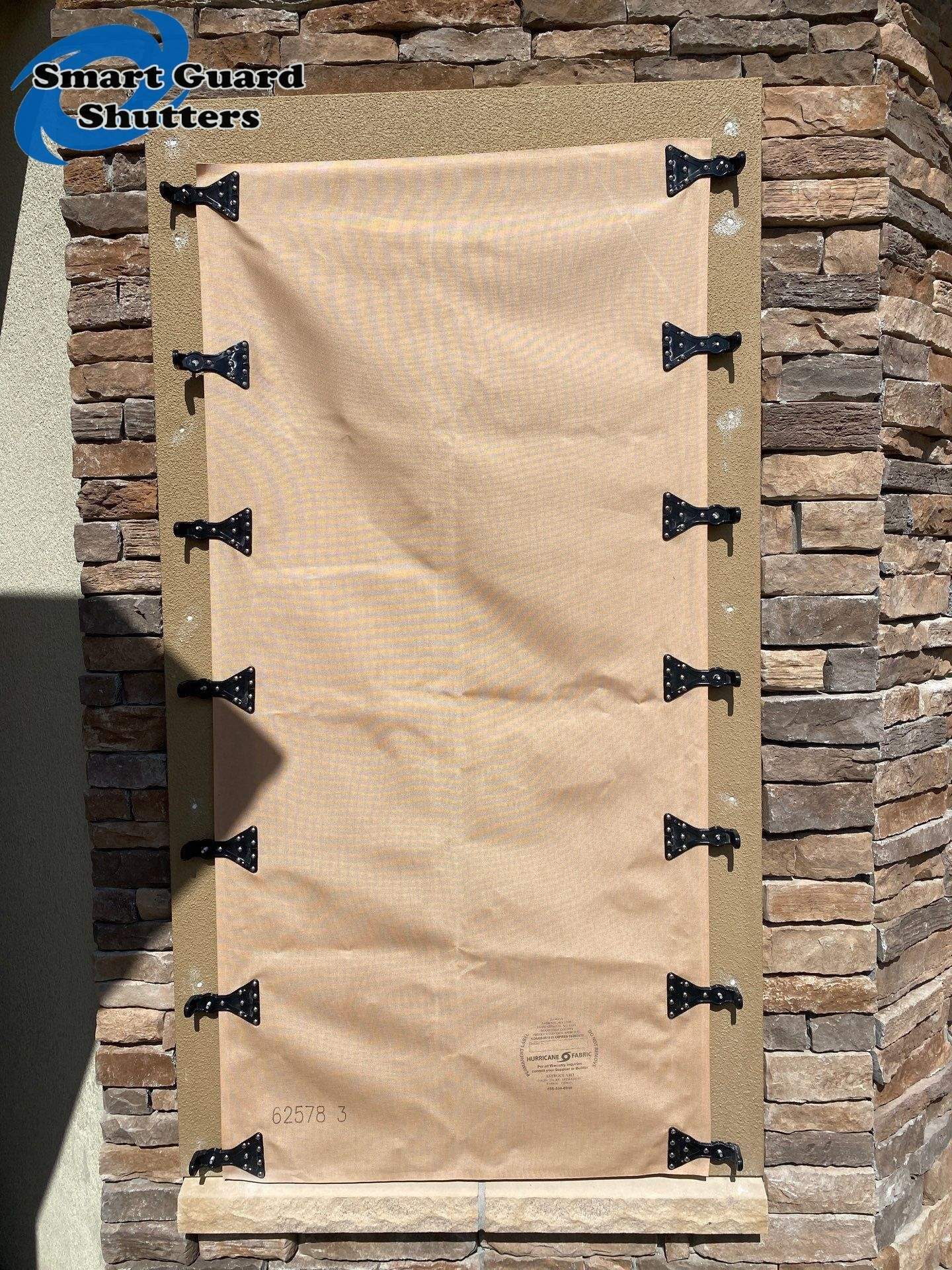 Hurricane Fabric in Tan by Smart Guard Shutters