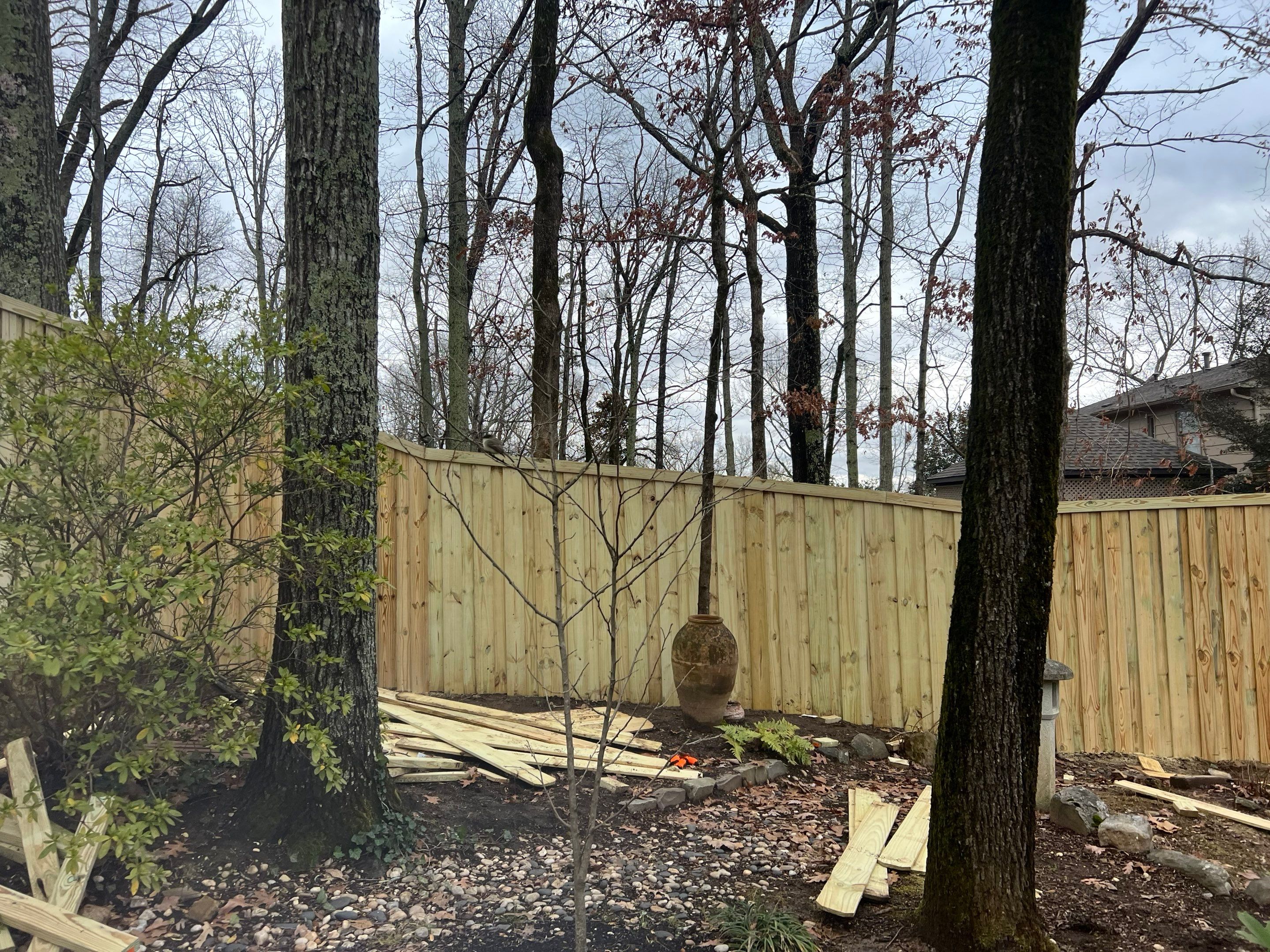 Wendover Drive - Fence by Pillar and Pine