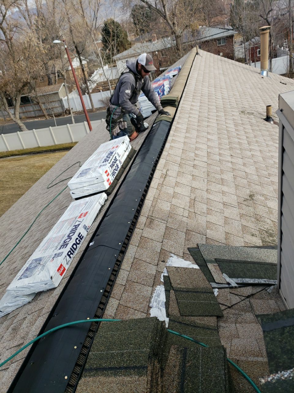 Storm Damaged Roof using GAF Timberline HDZ - Lifetime Shingle by The Roof Doctor