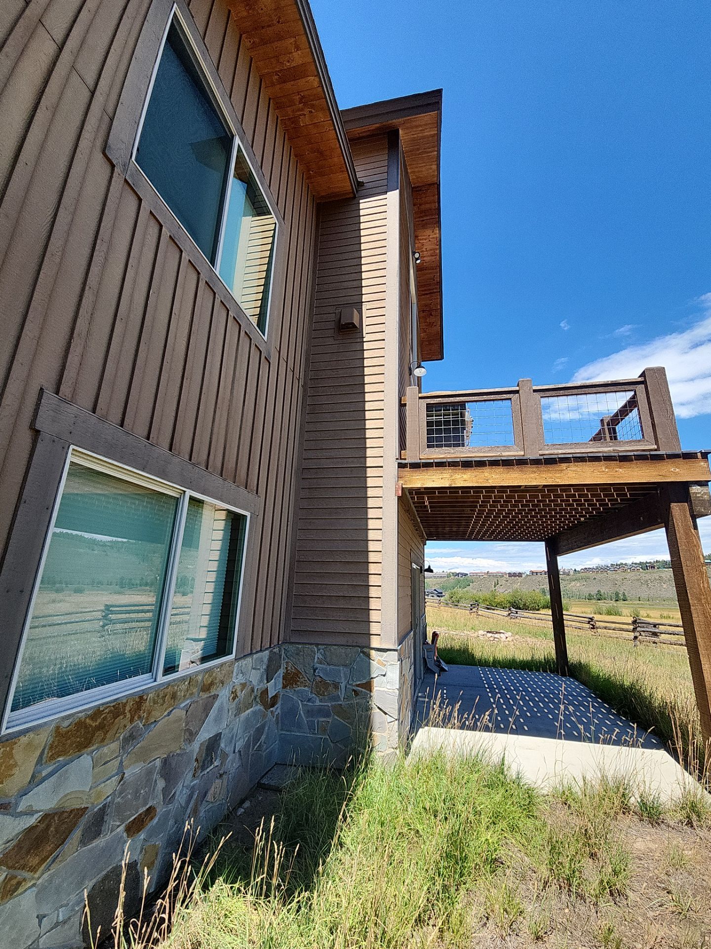 Exterior Painting Using Stain by Wheatley Creek Services