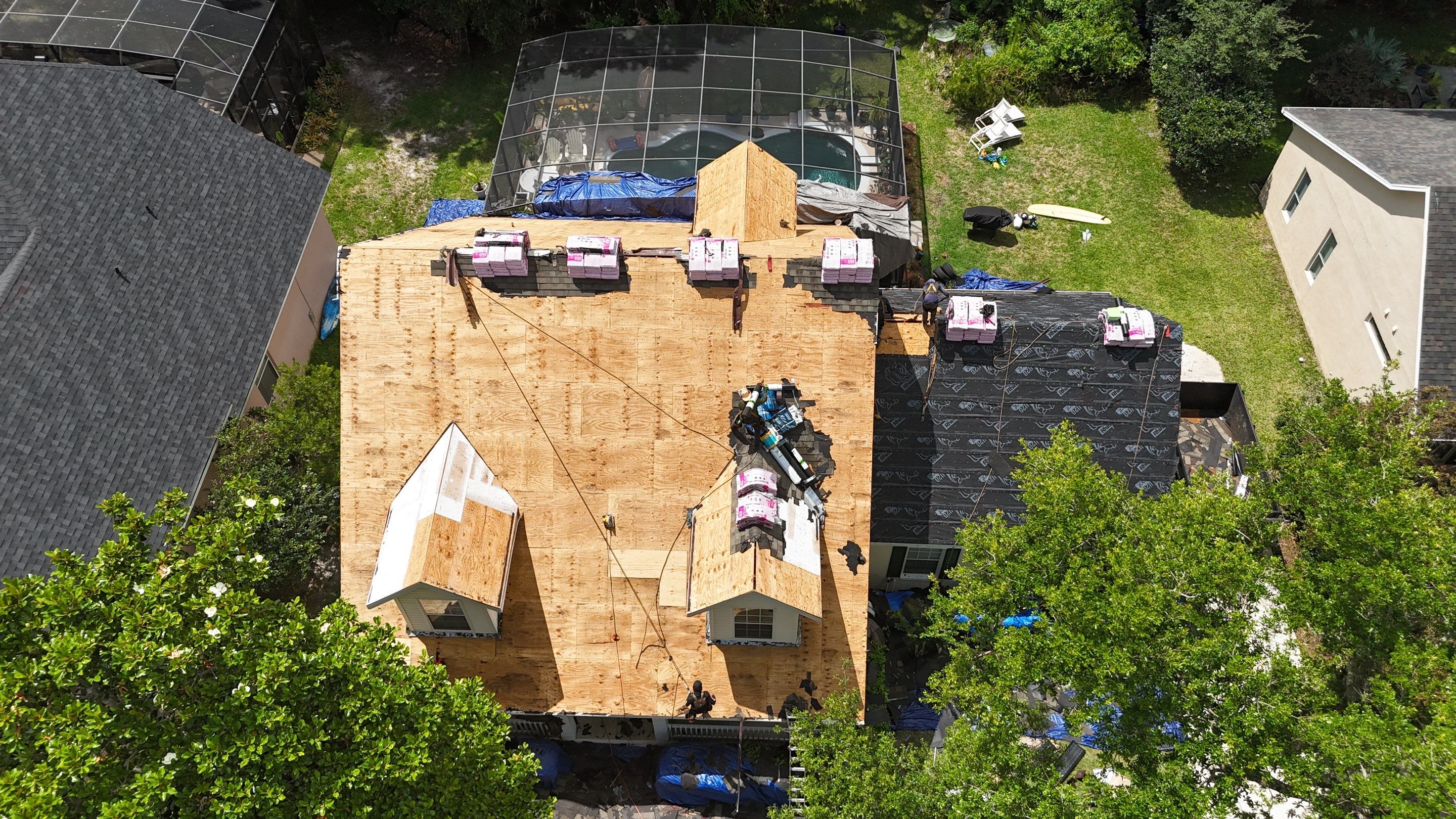 Full Residential Roofing Installation for Multi-Gabled Flagler Beach Home by Trinity Restoration and Roofing LLC