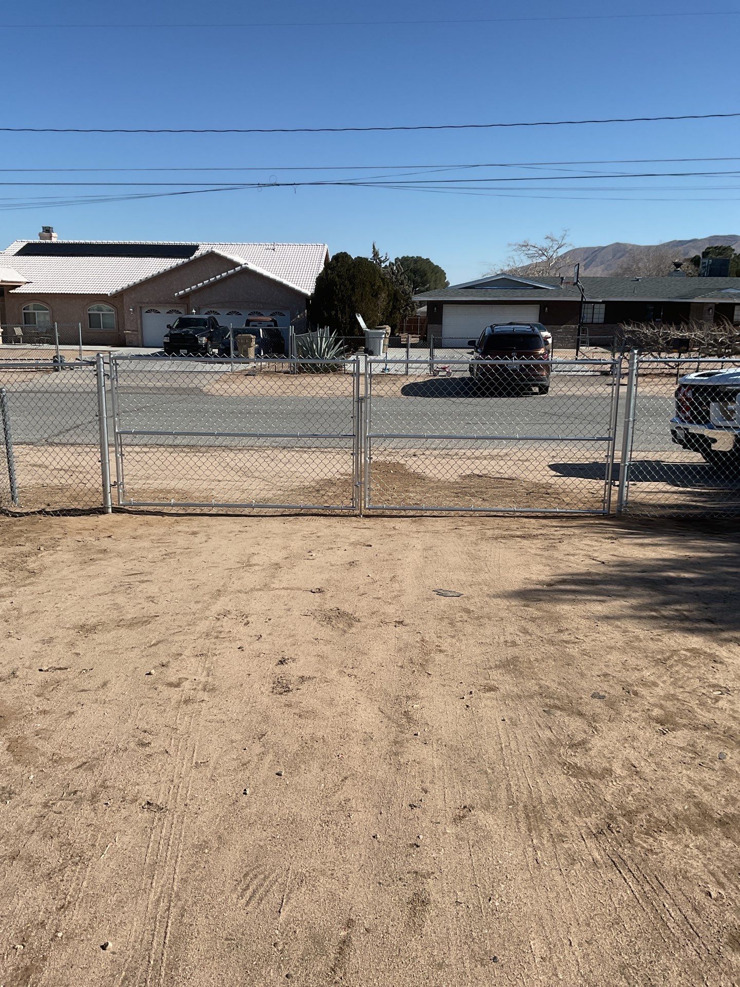 Fence Installation using chain -link by Fence Guys Inc. 