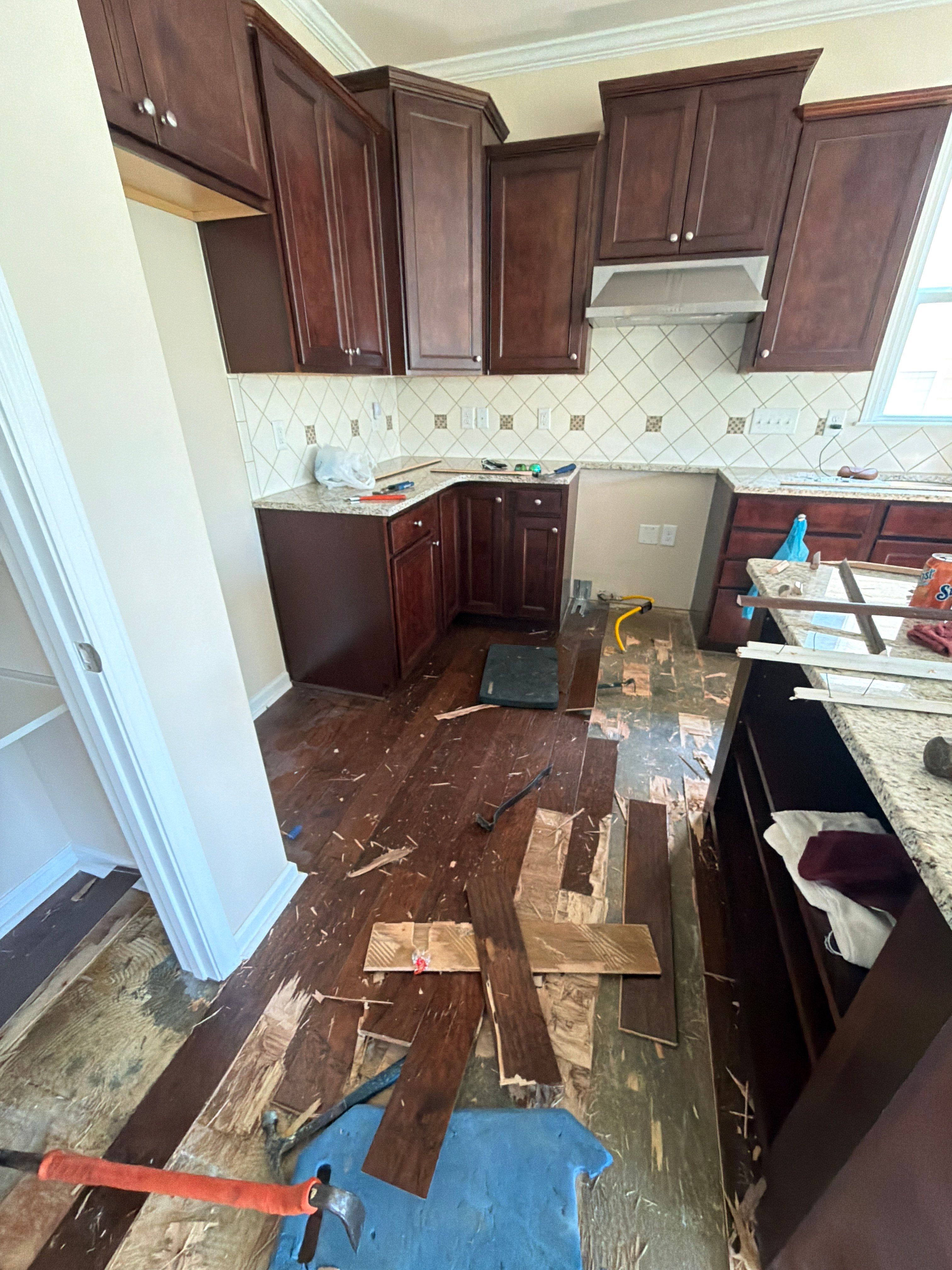 Luxury Vinyl Plank Flooring Installation and Interior Refresh in Durham by Billy Weatherspoon Contractor