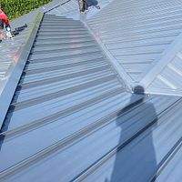 24ga 1.5" Mechanical Seam Matte Black by Total Roofing System The Metal Roof Experts