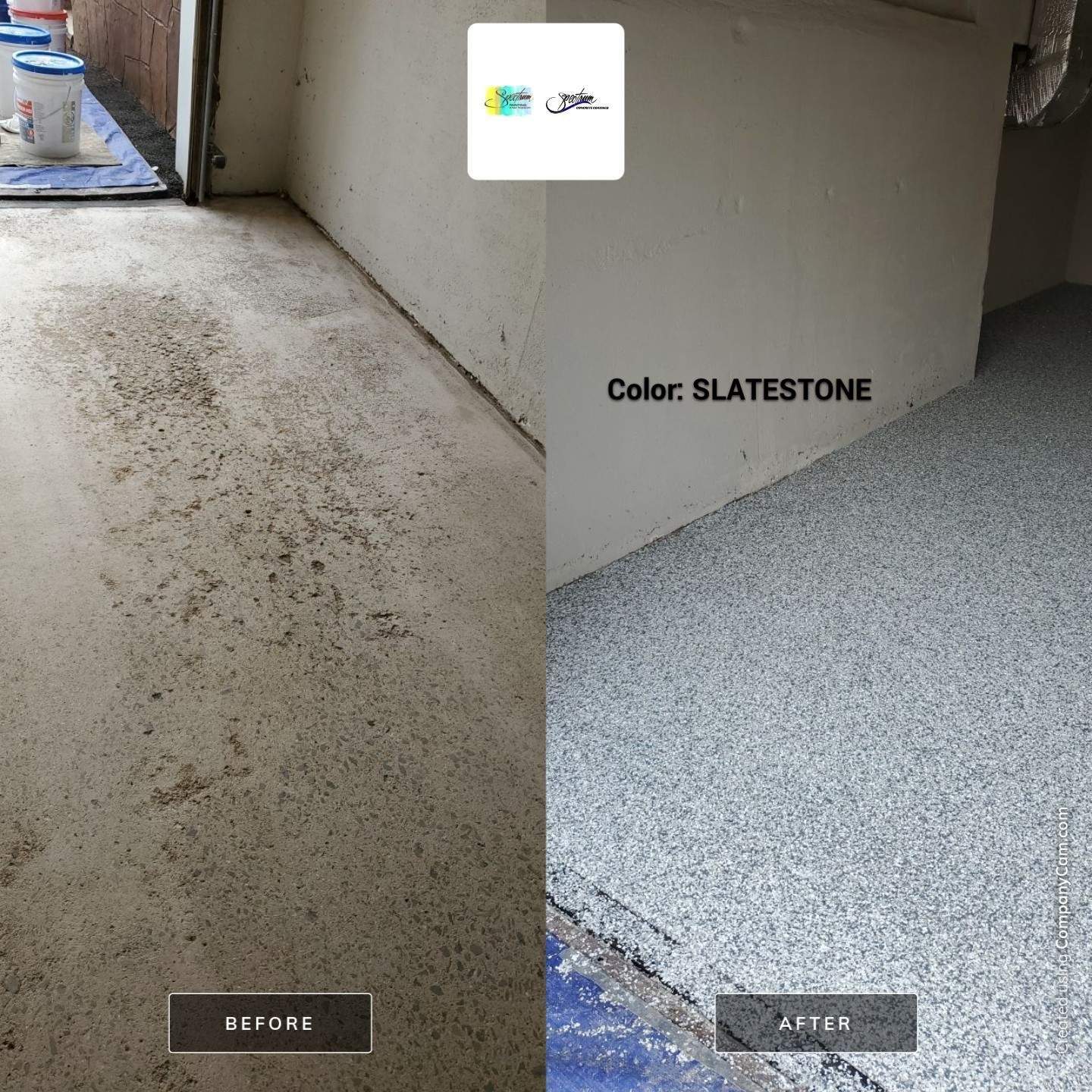 Slatestone Garage Floor by Spectrum Painting, LLC