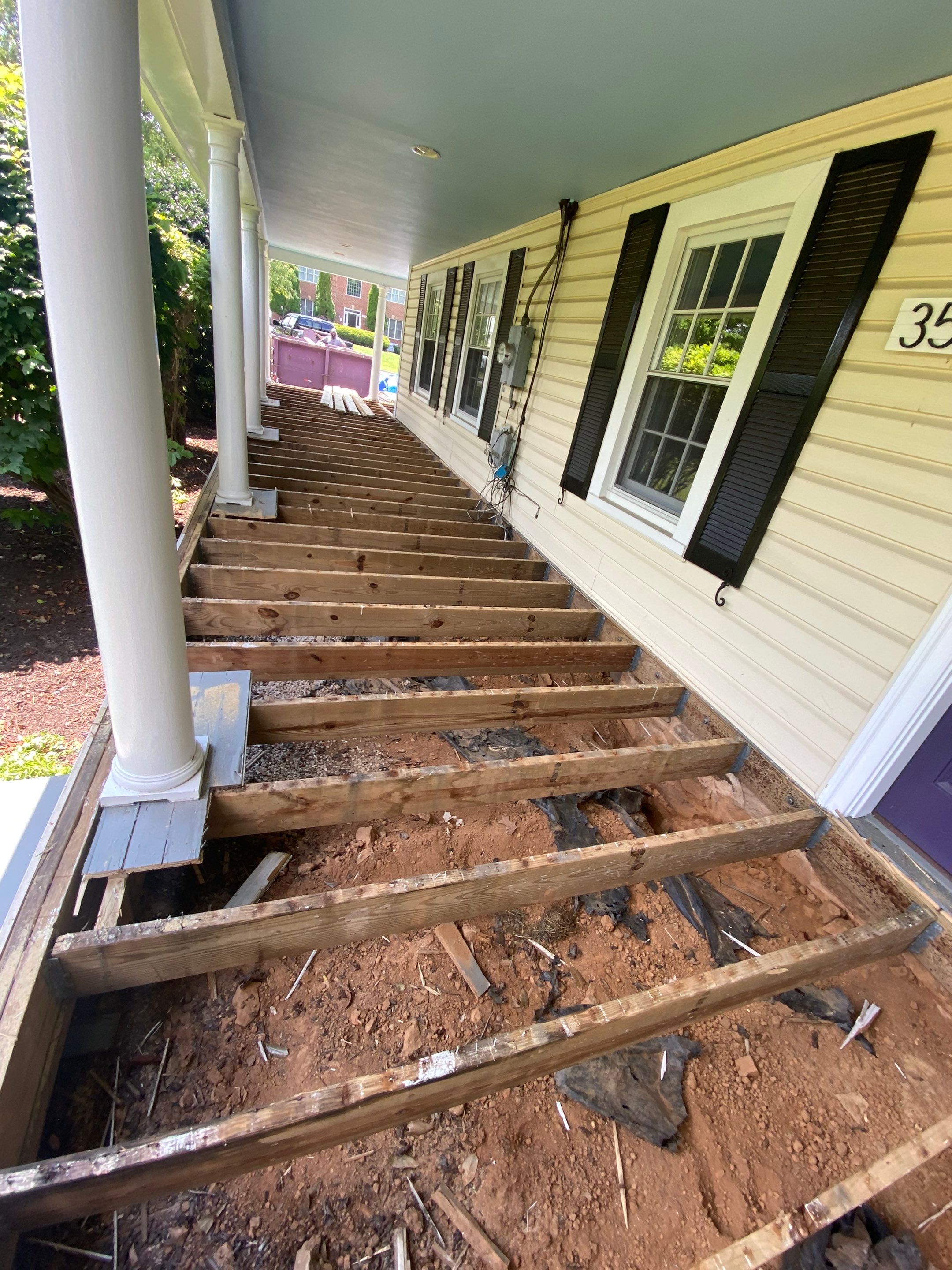 Front Porch Transformation using Timbertech Decking by The Smet Companies, LLC