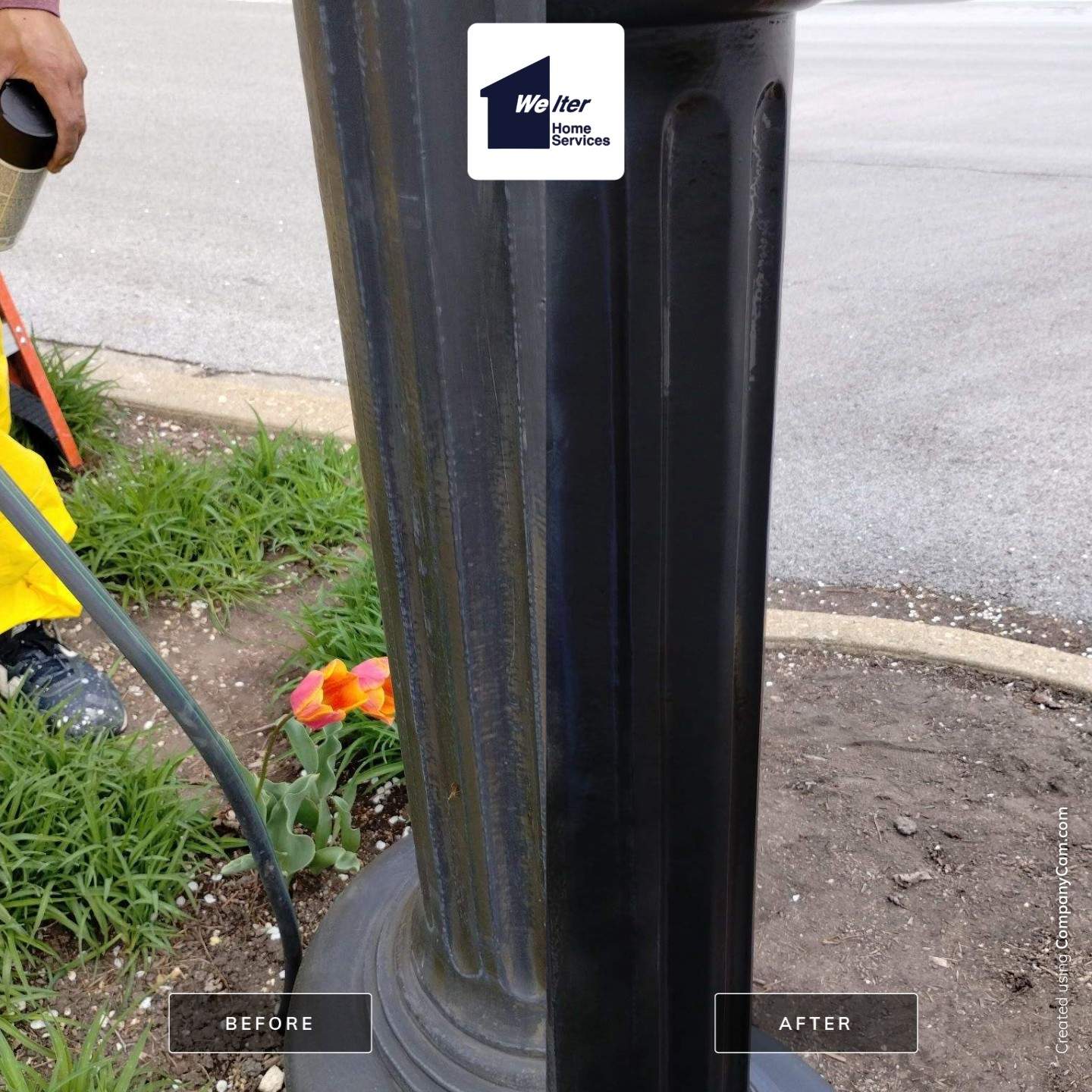 Lamp Post and Mailo Repainting by Welter Home Services
