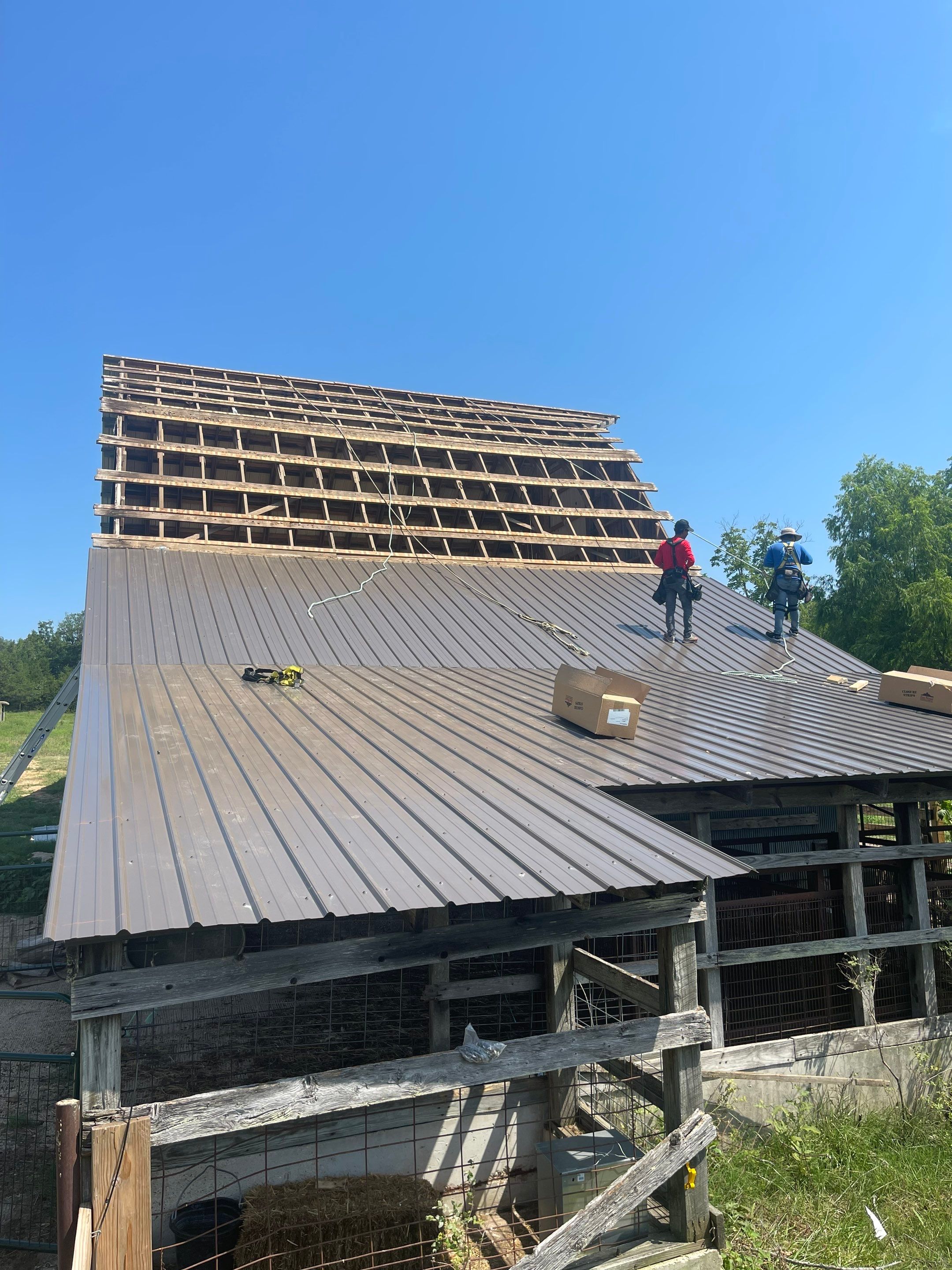 Metal Roof Replacement - 29 Gauge Panel Loc-Plus Metal - Color Burnished Slate by Titan Commercial & Residential Roofing