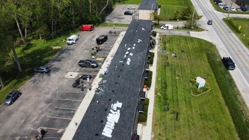 Commercial Roofing Installation using IKO DYNASTY - Granite Black by JNR Roofing LLC