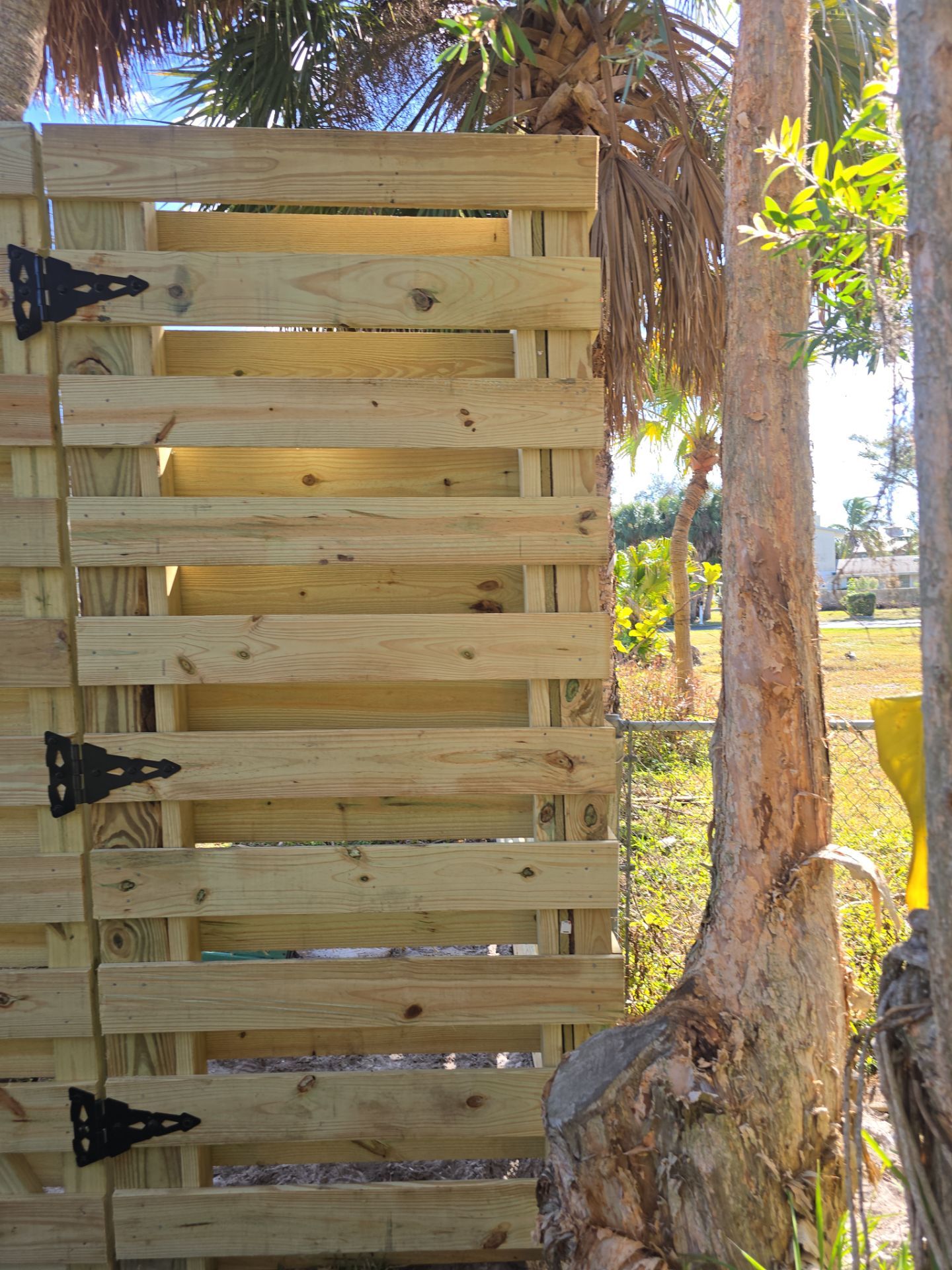 8'H Stained Shadowbox Wood in Nokomis by True Fence LLC