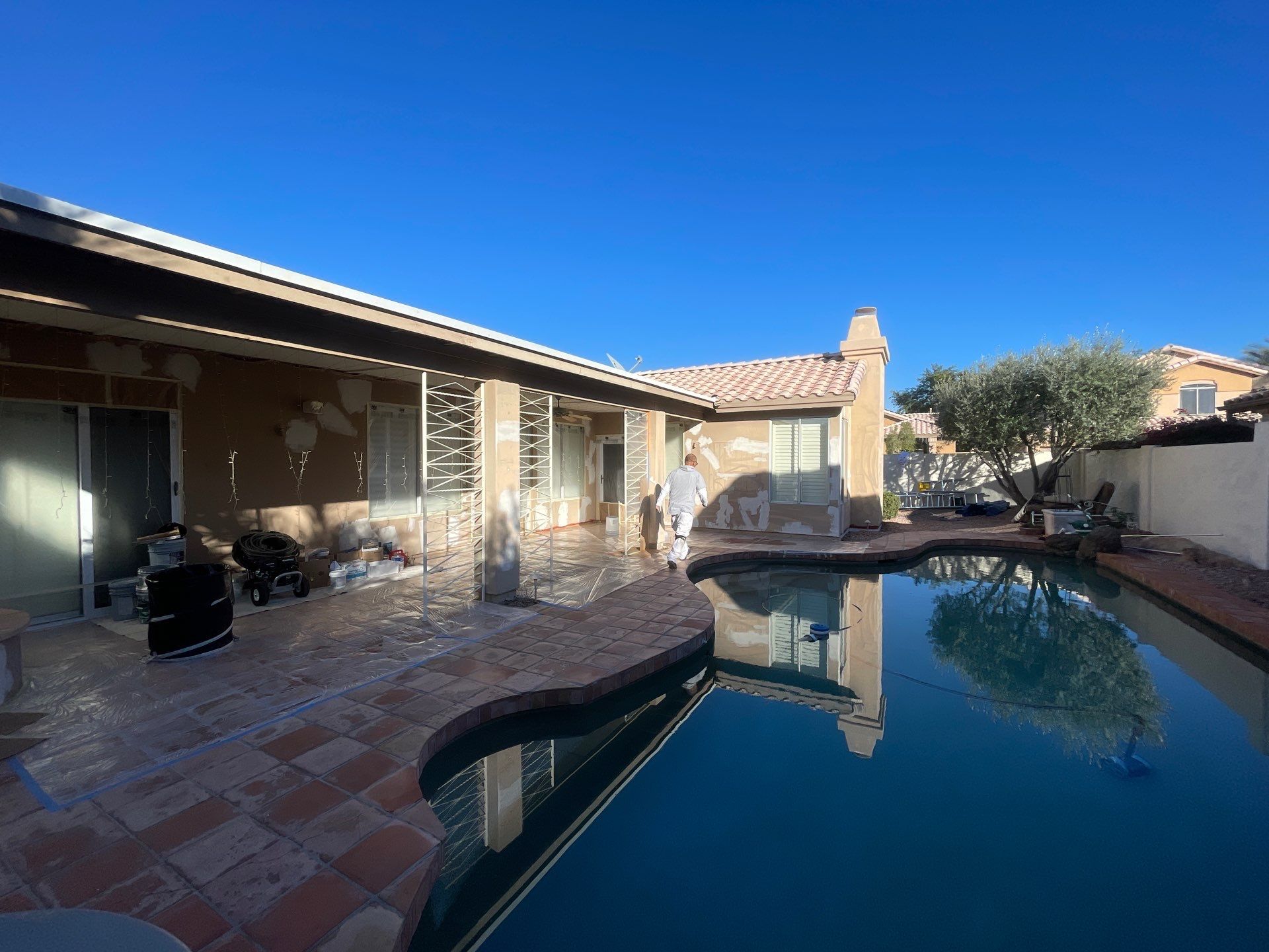 Gazzo - A Beautiful Home Exterior Transformation in Scottsdale, AZ with C&M Primer and Sherwin Williams Paints by Double G Painting Contractors, LLC