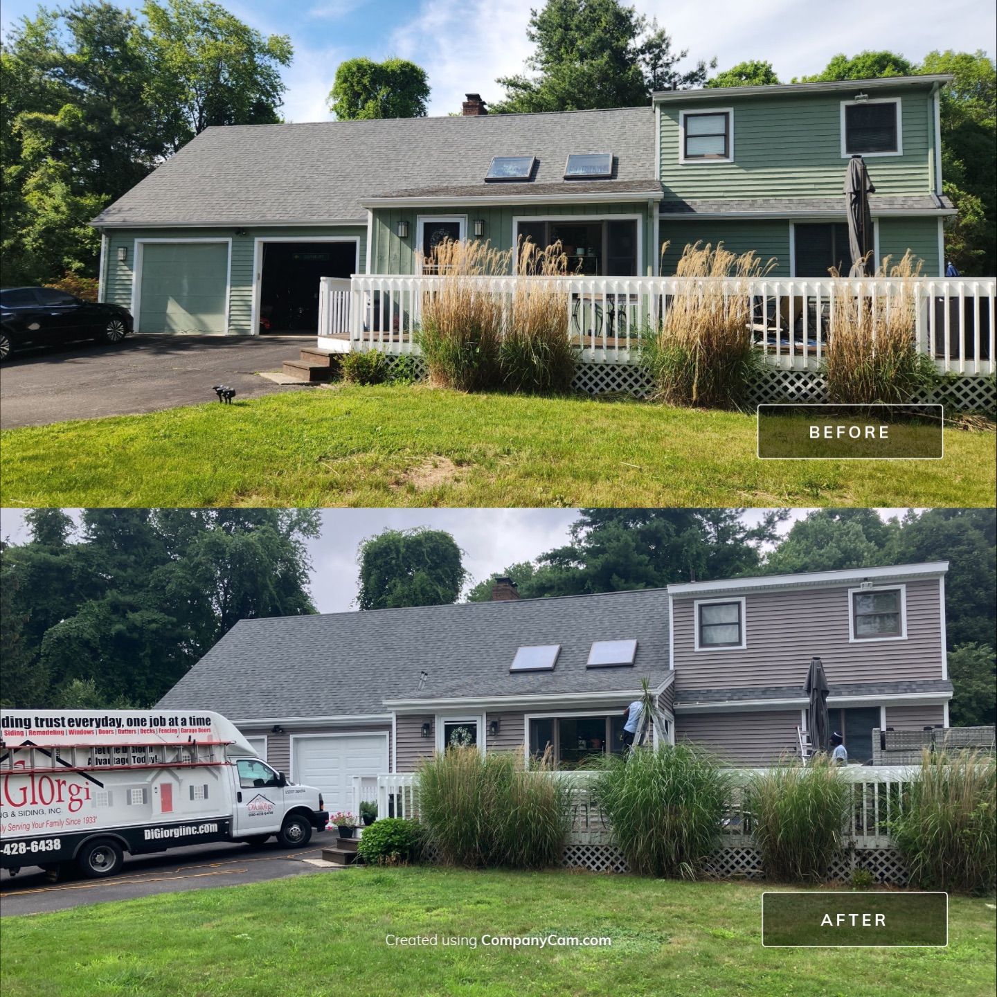 Siding Upgrade with Cert Monogram D/4 x 12'6" clapboard, Weathered Wood by DiGiorgi Roofing and Siding Inc