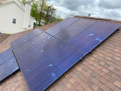 Solar Panel Installation on a Roof in Good Condition