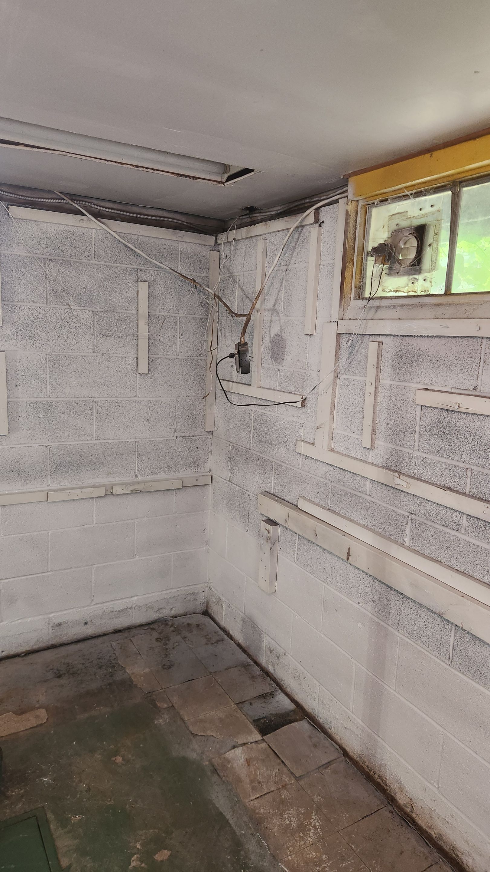 Interior French Drain & Mold Remediation Project in Manville, New Jersey by Pure Service Pro, LLC 
