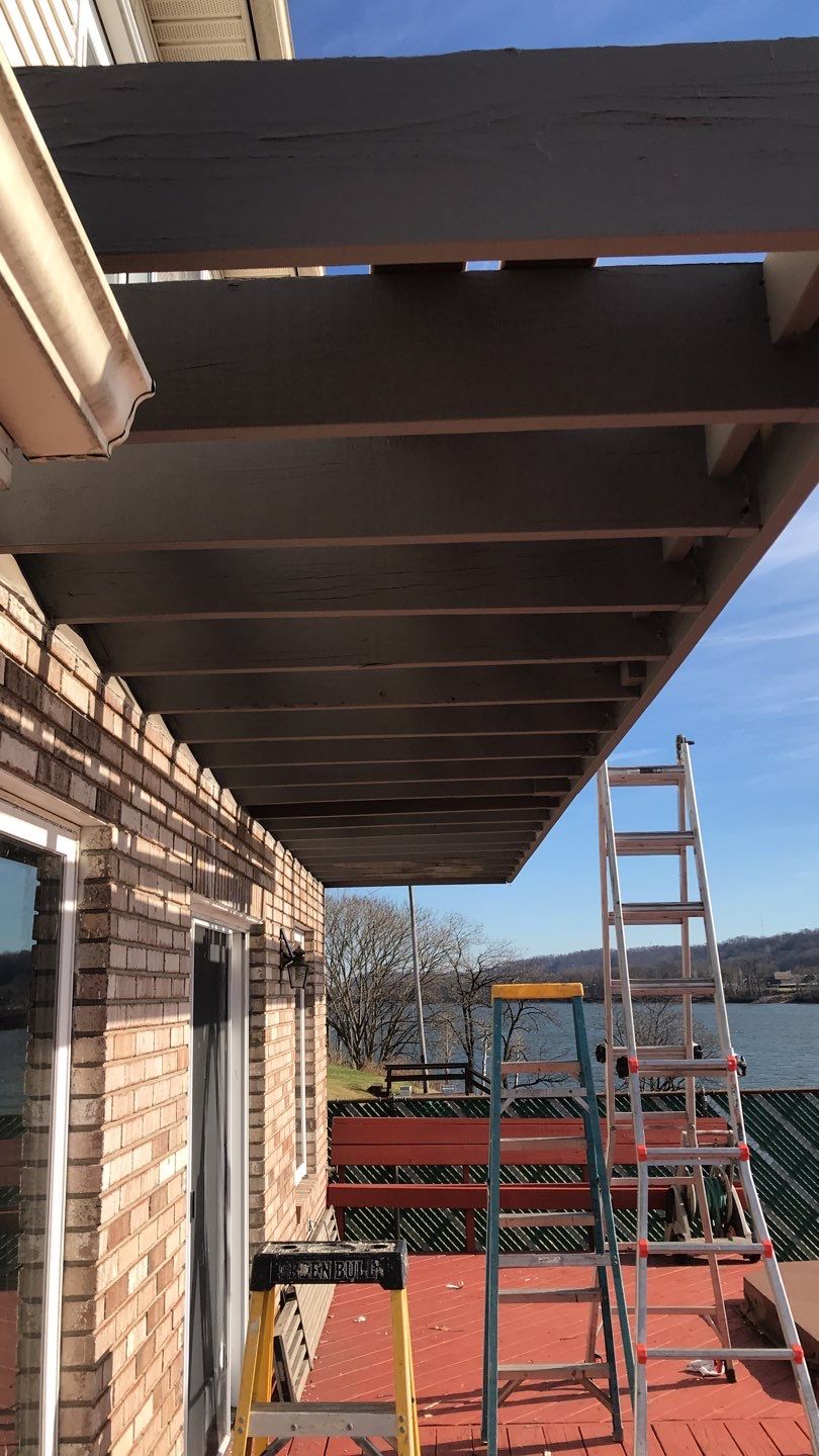 Deck Refurbush and Door Replacement using Trex Decking and Railing.  Polaris Patio Doors by Secure Construction Company Inc
