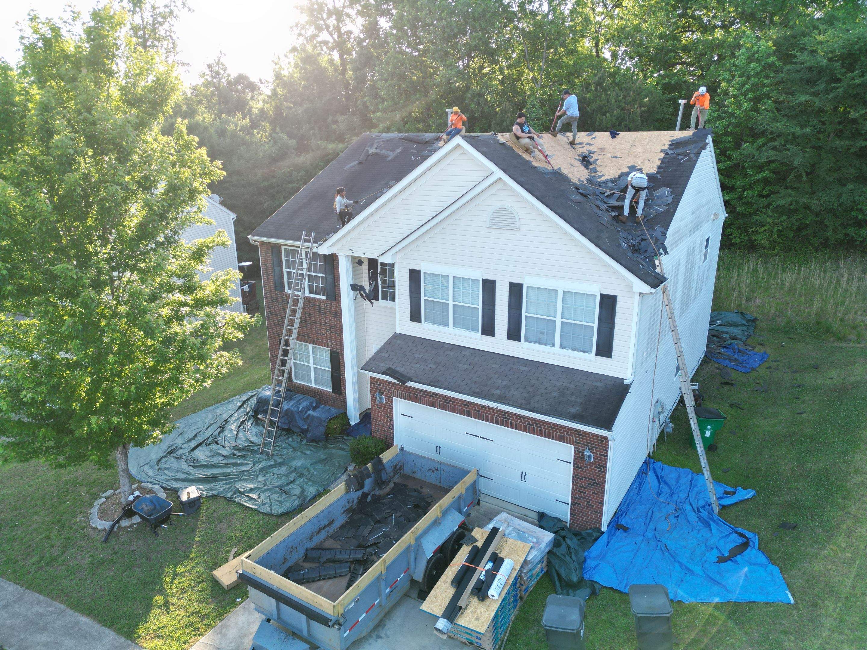 Roof replacement by wind damage by Just Brilliant Restoration JBR