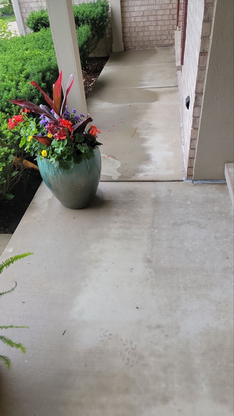 concrete power washing Algaecide, soft wash soap by Northern Power Washing LLC.
