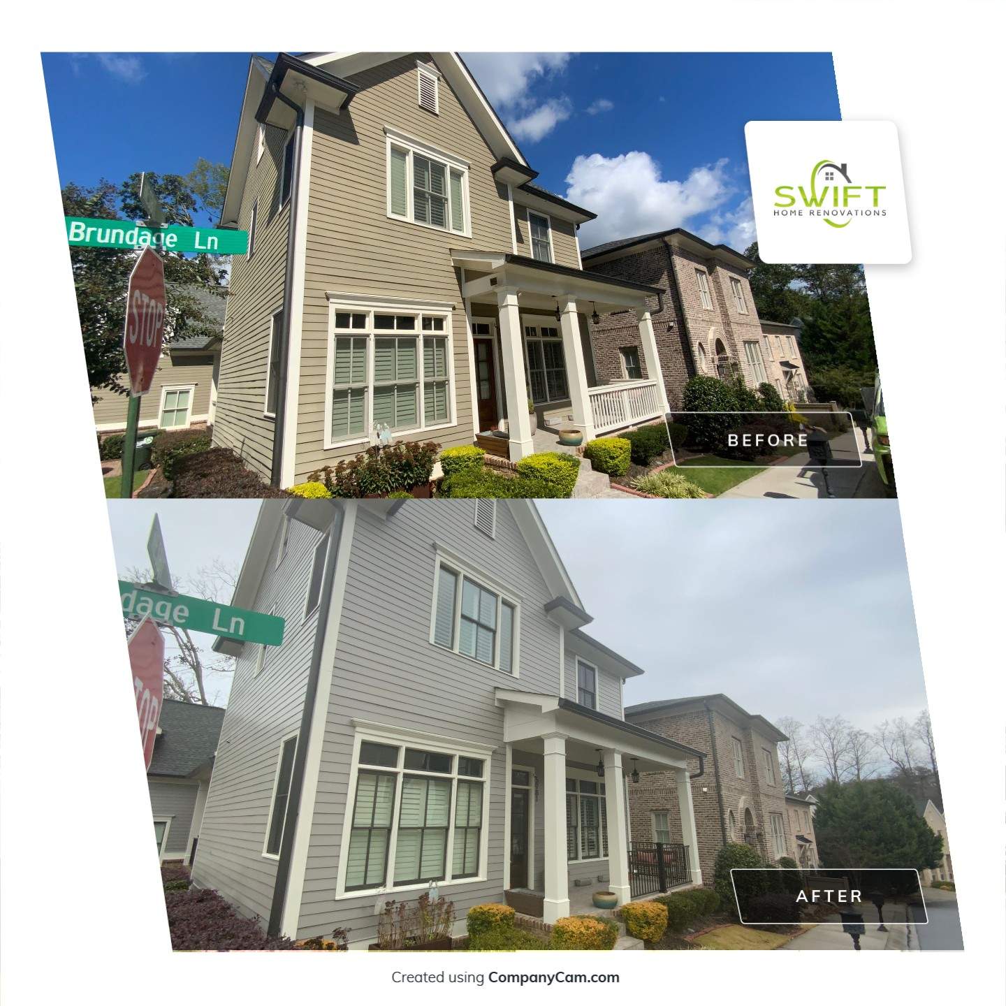 Full Exterior Painting and Color Transformation in Norcross by Swift Home Renovations