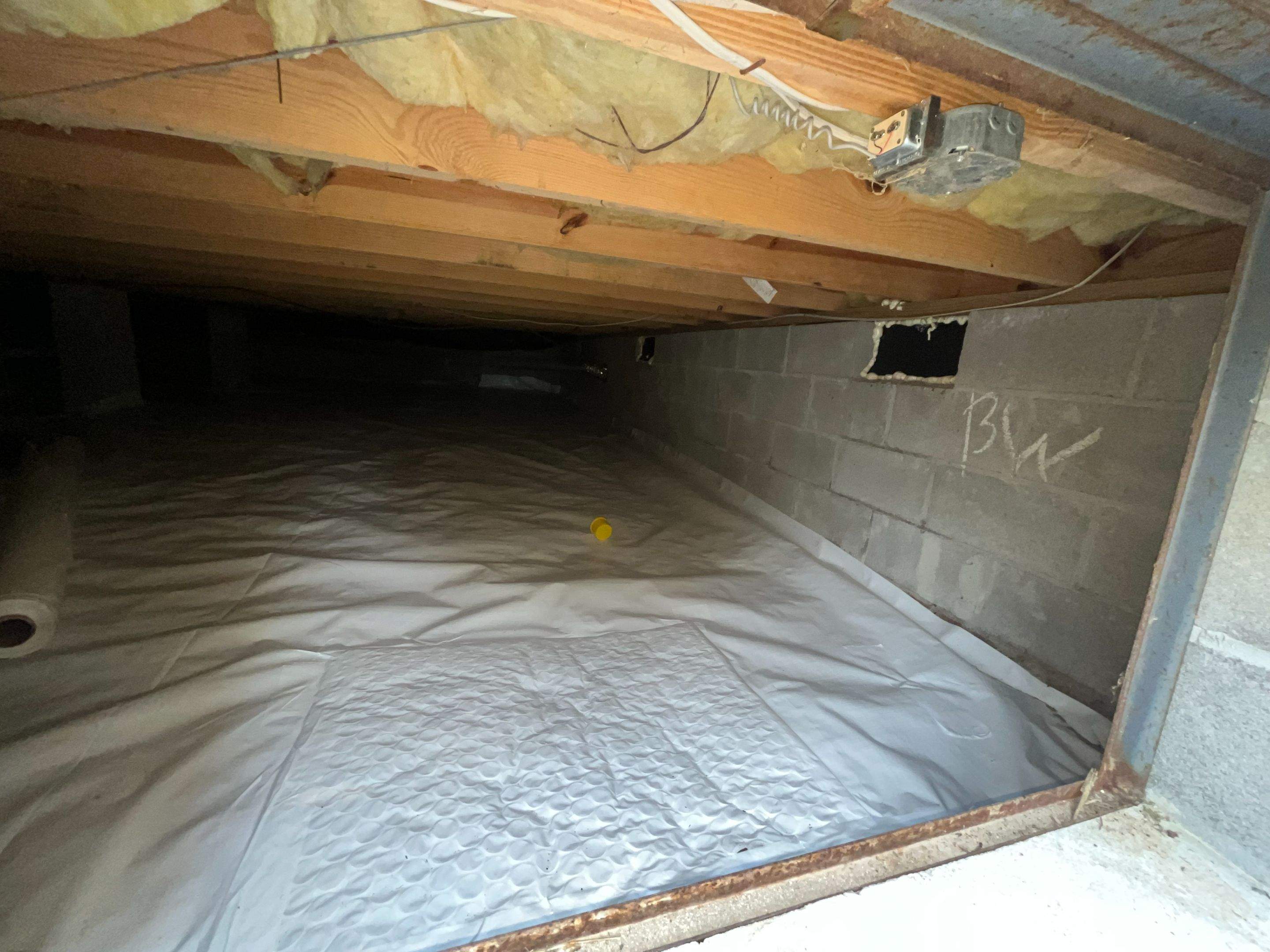 Dehumidifier and Moisture Barrier Install using 14Mil Moisture Barrier by Impact Crawlspace