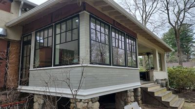 In progress: Exterior renovation in Wellesley MA