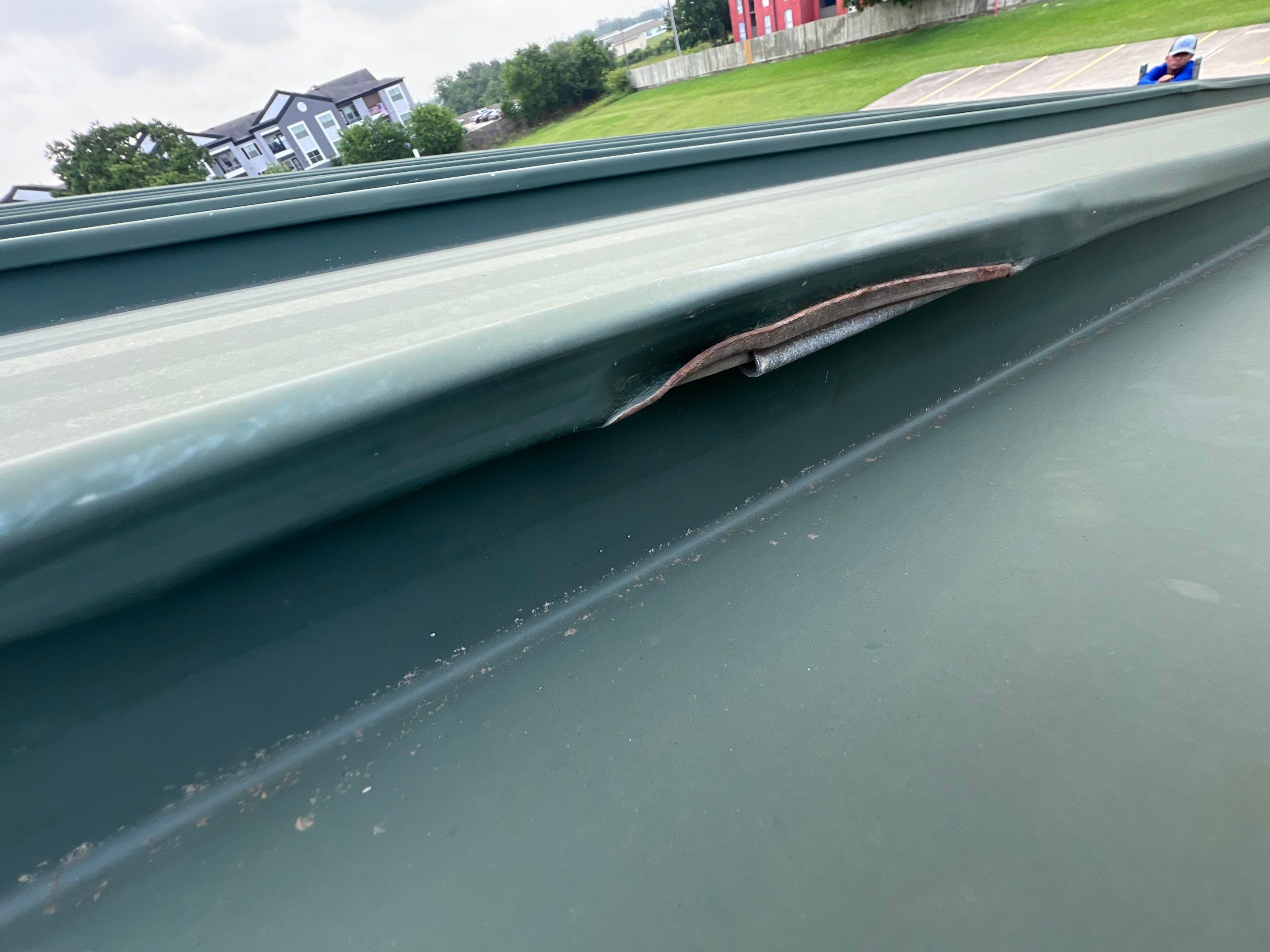 Hail Damage using Metal by Roof Repair Company