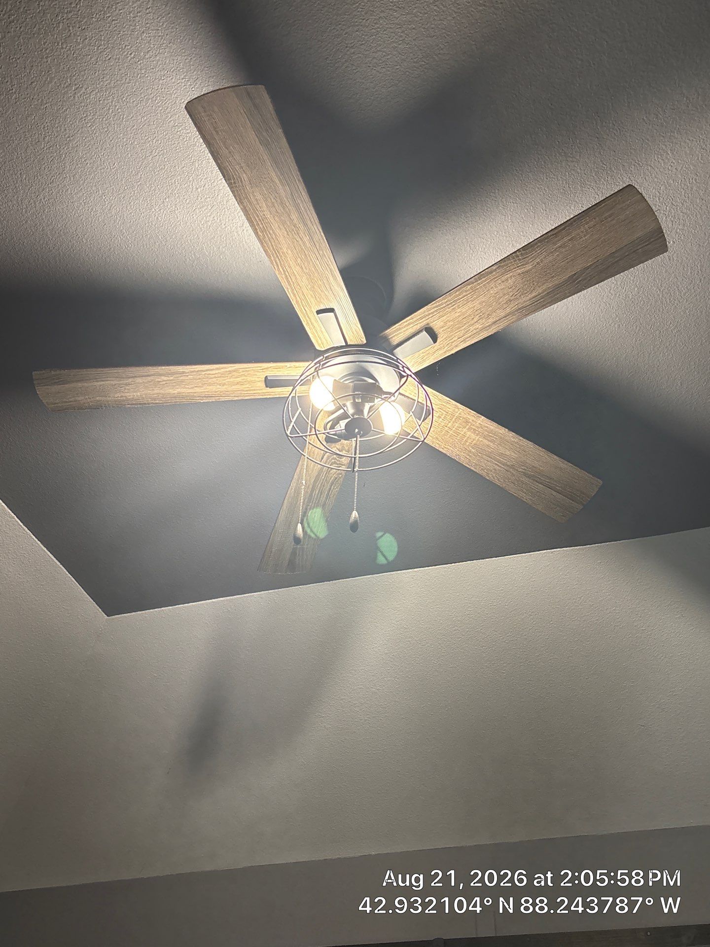 Custom Sliding Barn Door and Ceiling Fan Installation in Waukesha by CompanyCam Sales Demo