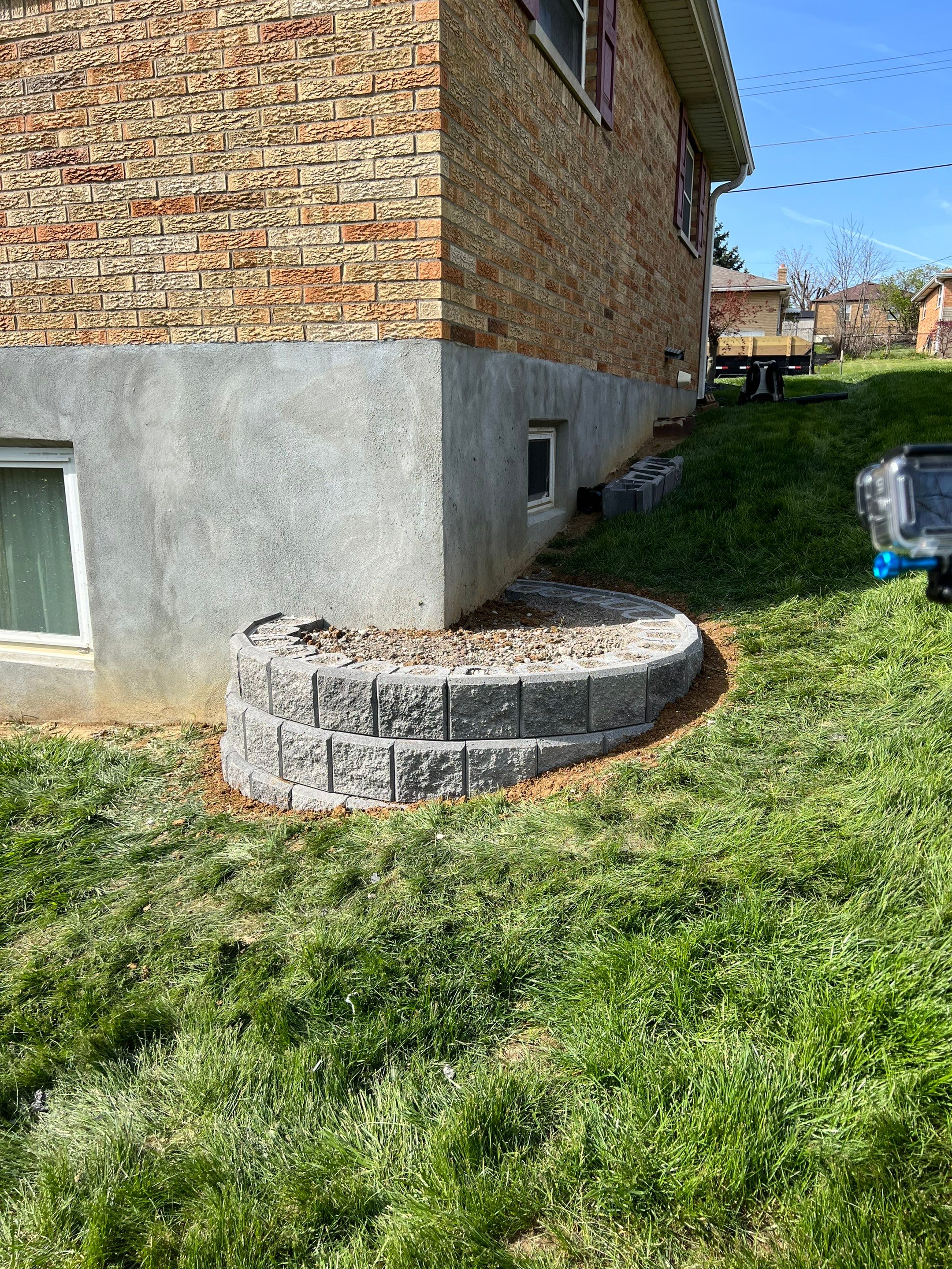 Wall Installation and Gravel Bed Creation by Reisenberg’s Lawn & Landscape, LLC