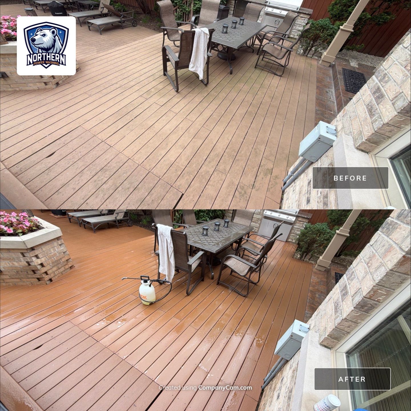 Trex Deck and Natural Stone Cleaning by Northern Power Washing LLC.