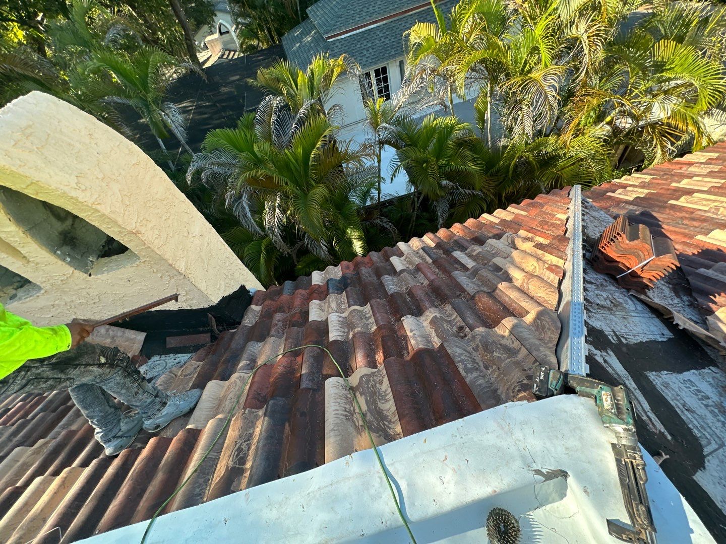 Residential Brava Spanish Tile Install in Coral Gables Miami Florida by International Roofing