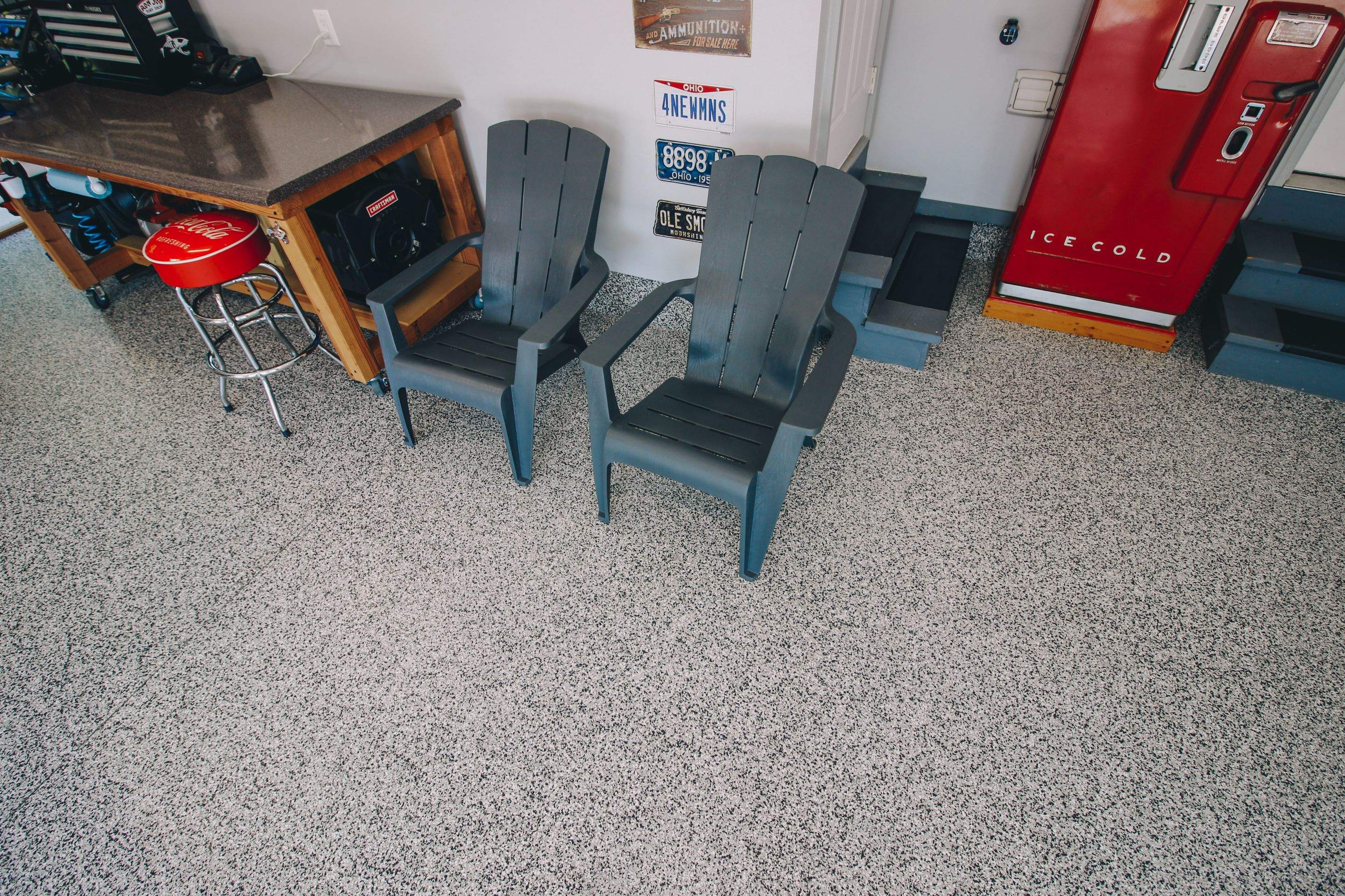 Garage Floor using Domino by Your1DayFloor.com