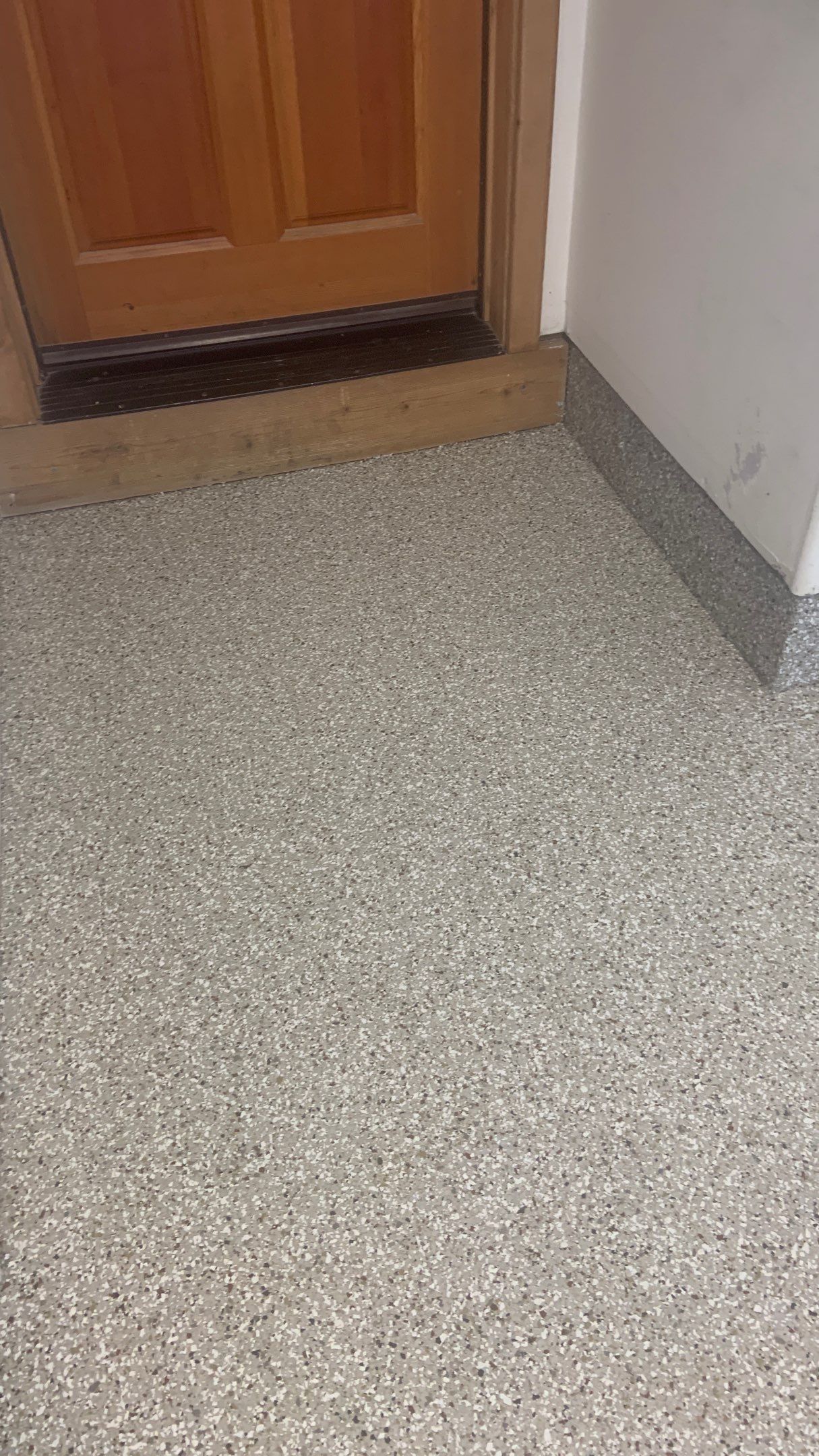 Garage Transformation using Pebble Beach by Croc Coatings, LLC