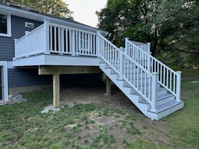 New deck and siding in Stow, MA