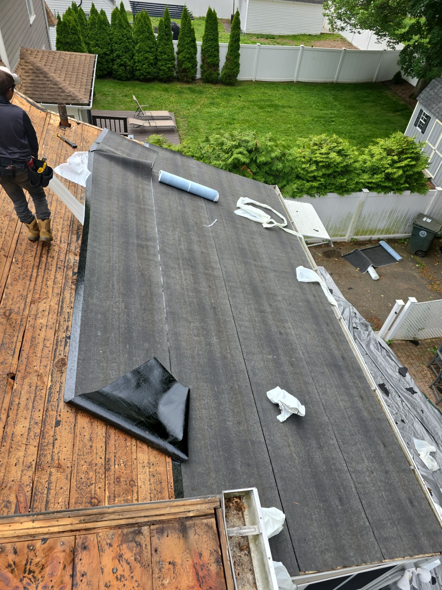 Residential Roofing Replacement Featuring Owens Corning Estate Gray Shingles in Milford by A Plus Exterior