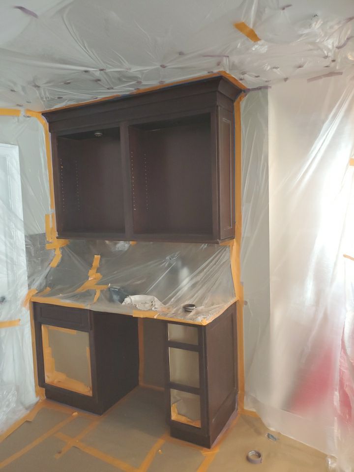Kitchen Cabinets Refinished in Kendall Charcoal HC-166  by Spectrum Painting, LLC
