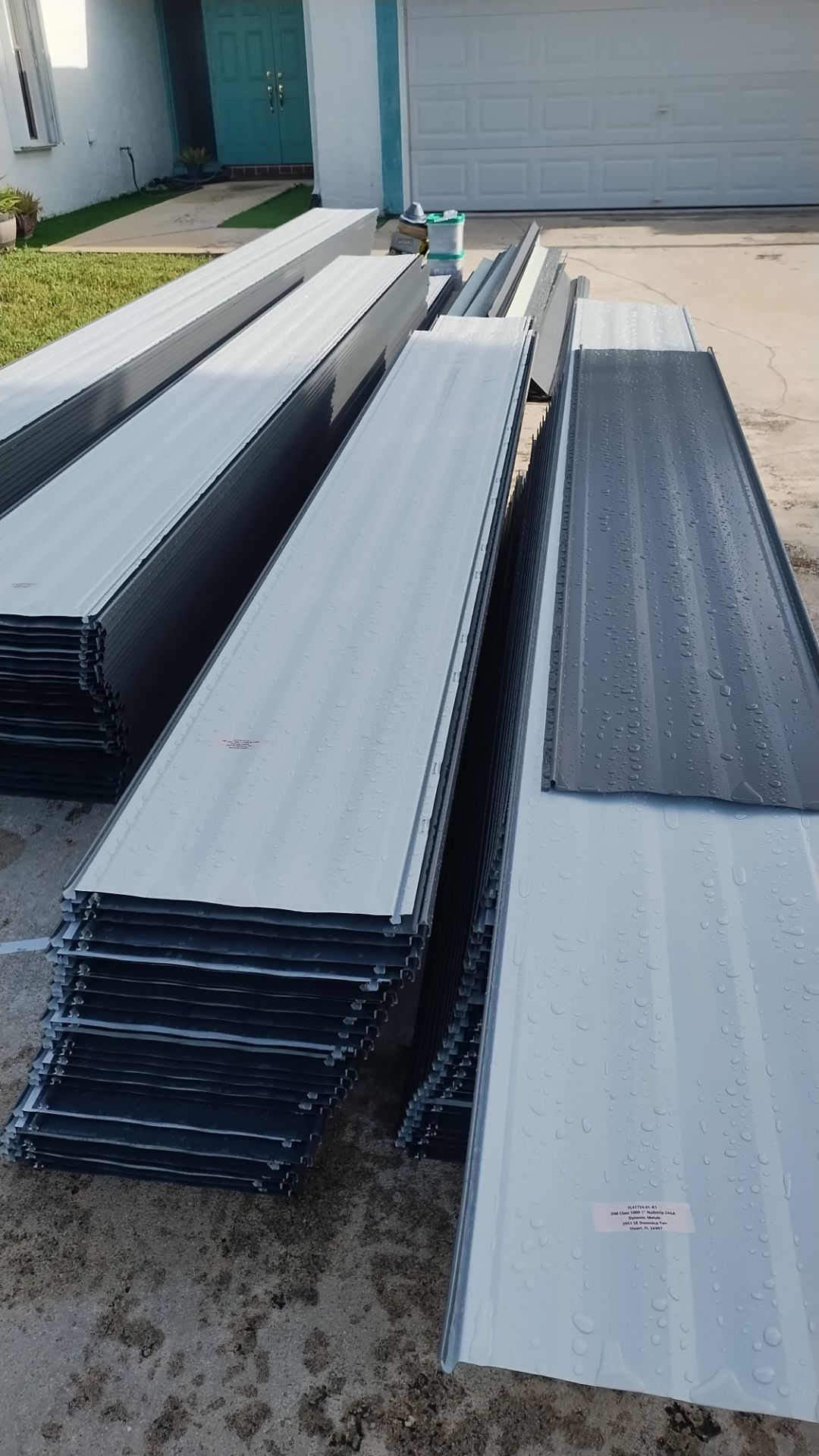 Residential Roofing Installation using 1" Nail strip metal roof by BLUES BROTHERS ROOFING