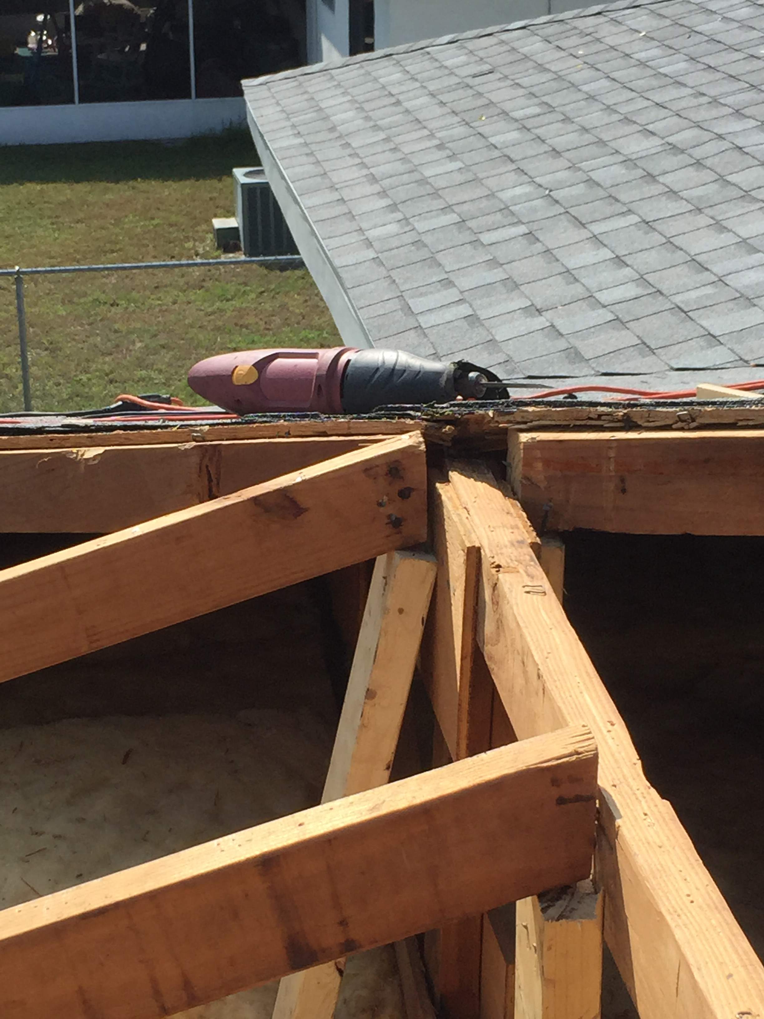 Structural Roof Repair to Correct Sagging and Install New Sheathing by Florida Roofing and Renovations Inc.