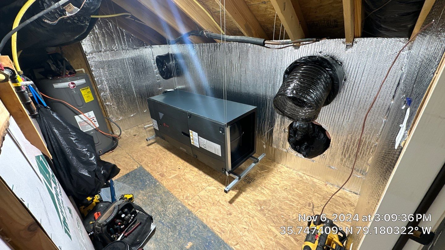 Trane XV20i Split Heat Pump Install  by Nick's Mechanical LLC.