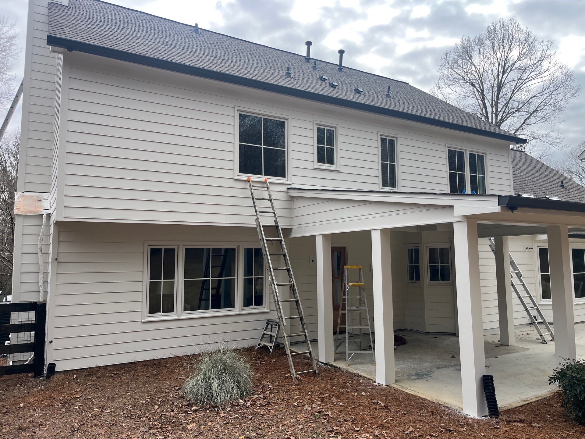 Romabio Brick Lime Wash and Cedar Tongue & Groove Porch Ceiling Installation in Marietta, GA by Nelson Exteriors 