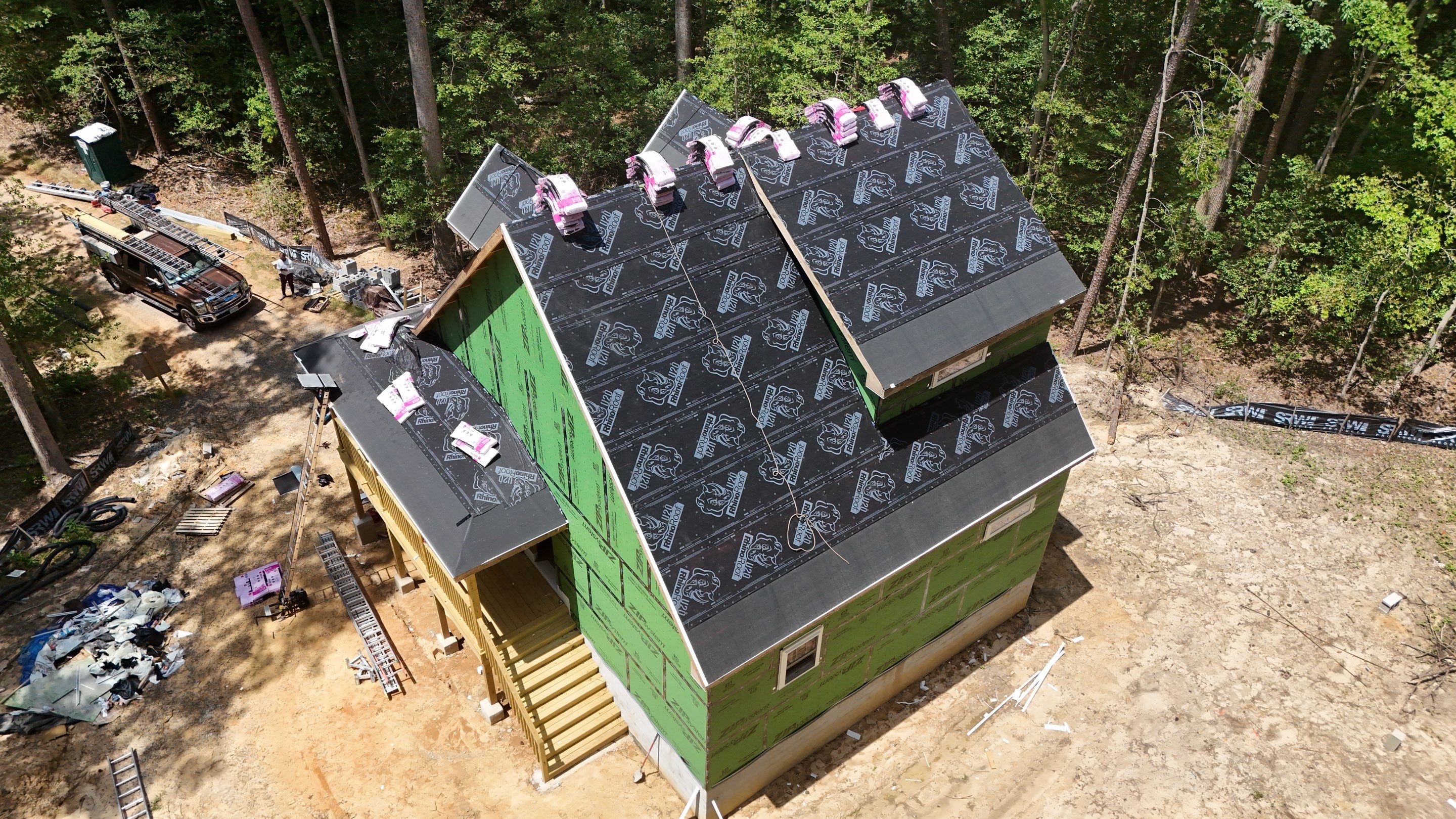 Custom New Home Roof Install in Heathsville by Cade Construction