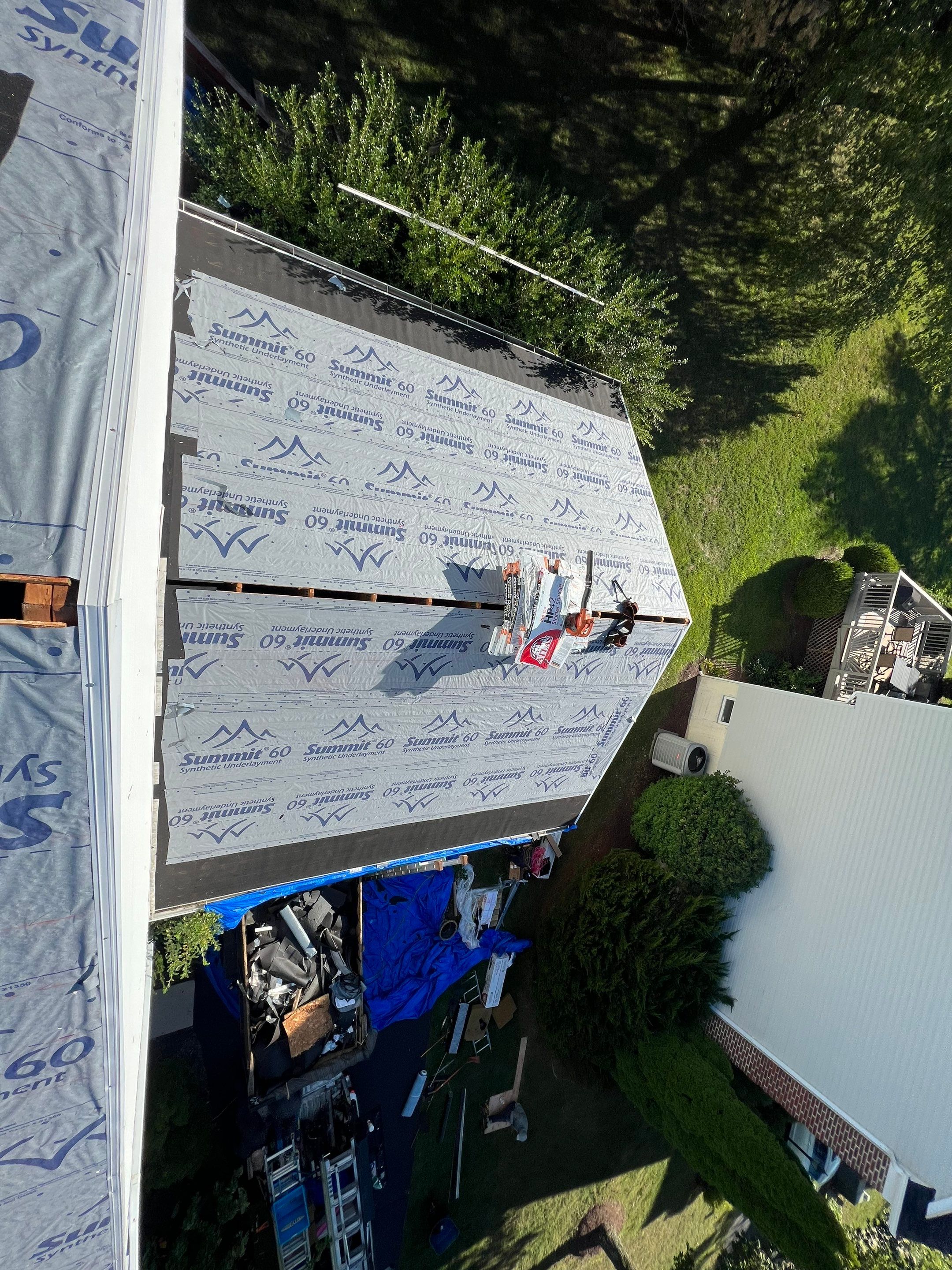 Residential Roofing Installation using Atlas Pinnacle Pristine Pewter Architectural Shingles by Frederick Roof Repair