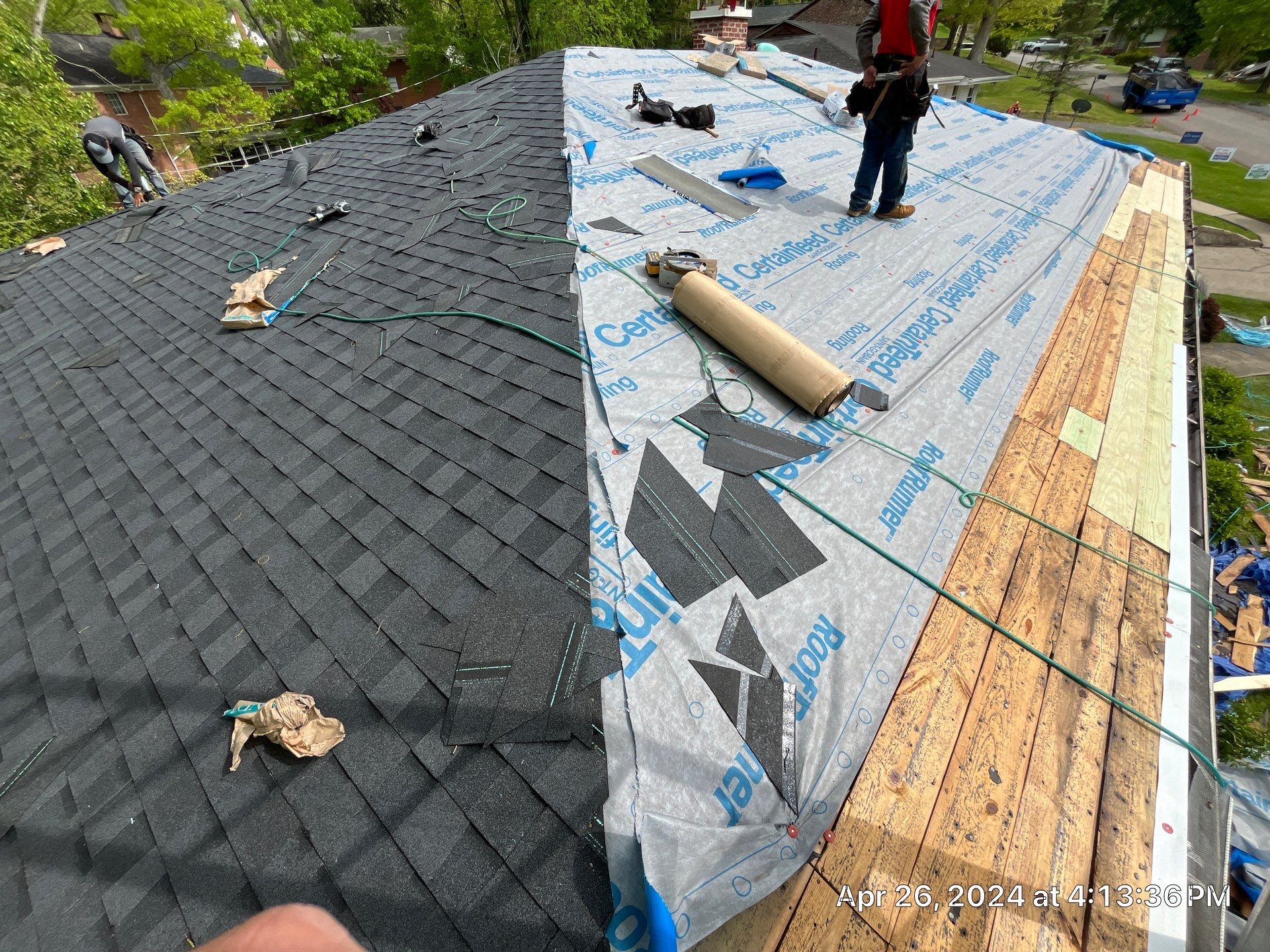Residential Roofing Installation using Certainteed Landmark Pro Shingles by Fahey Roofing + Contracting