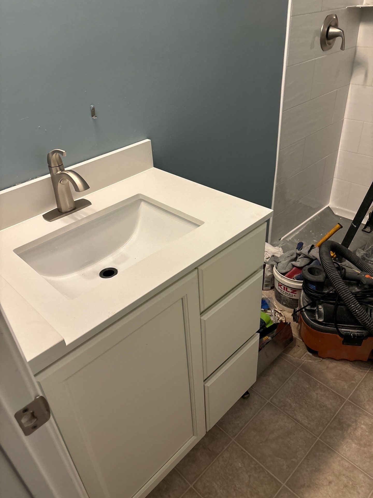 Bathroom Remodel using Sherwin Williams Duration Satin finish by Laser Focused Solutions LLC