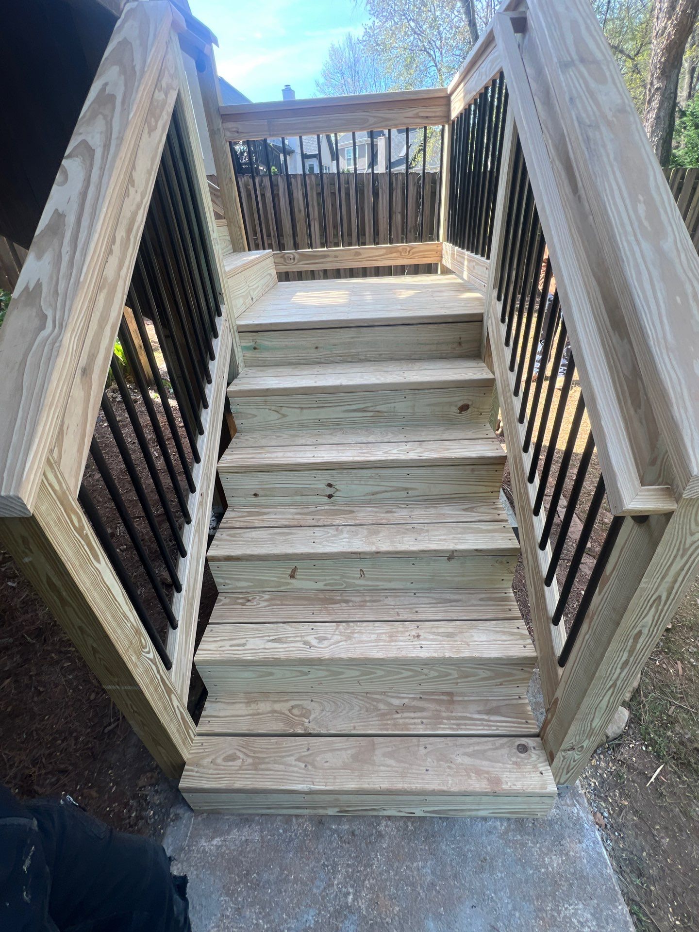 Wood Deck Build in Roswell, GA by Nelson Exteriors 
