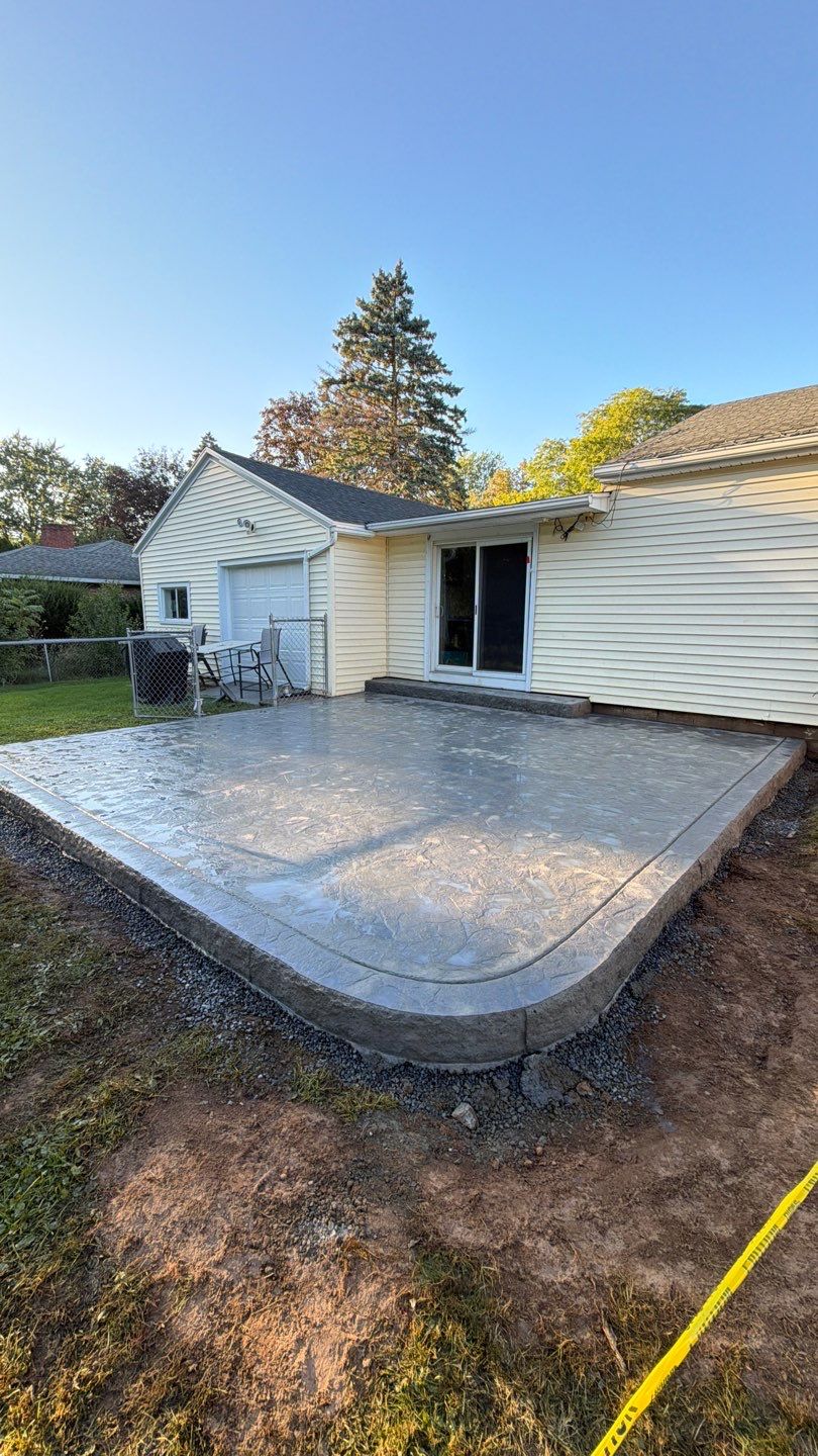 Rochester Oxford Slate Patio with Border  by NG Masonry & Construction LLC