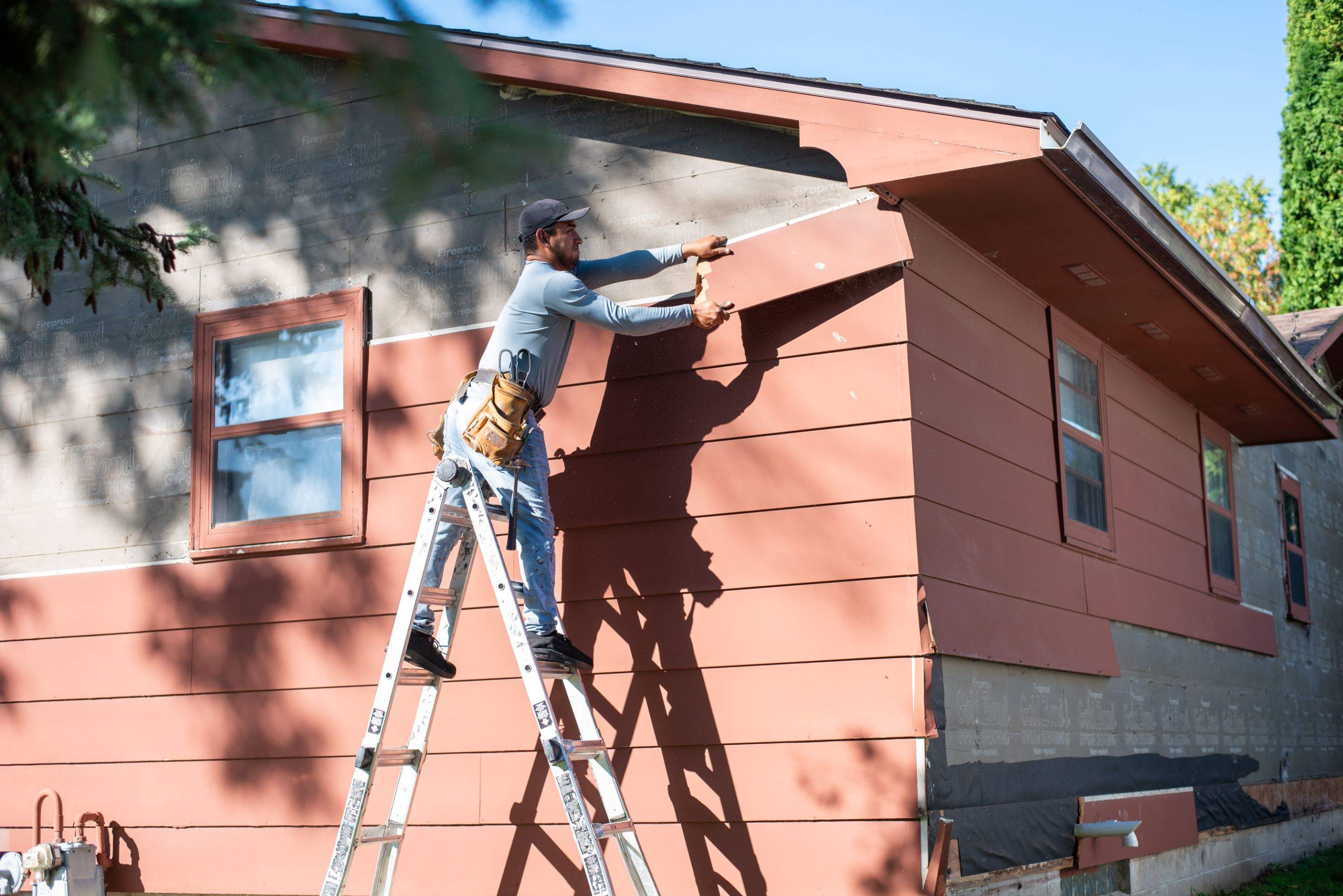 EDCO Steel Siding Installation in Classic Red – Hutchinson, MN by Next Level Seamless Gutters / Exteriors Inc.