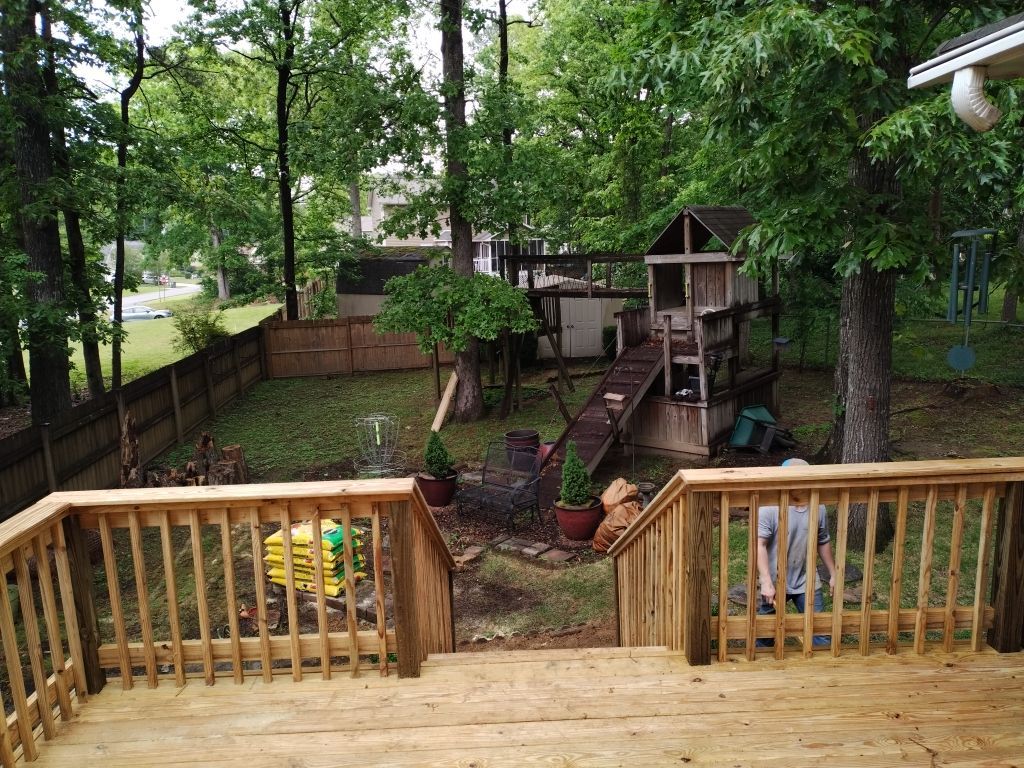 Oak Leaf Circle - Deck Installation  by Pillar and Pine