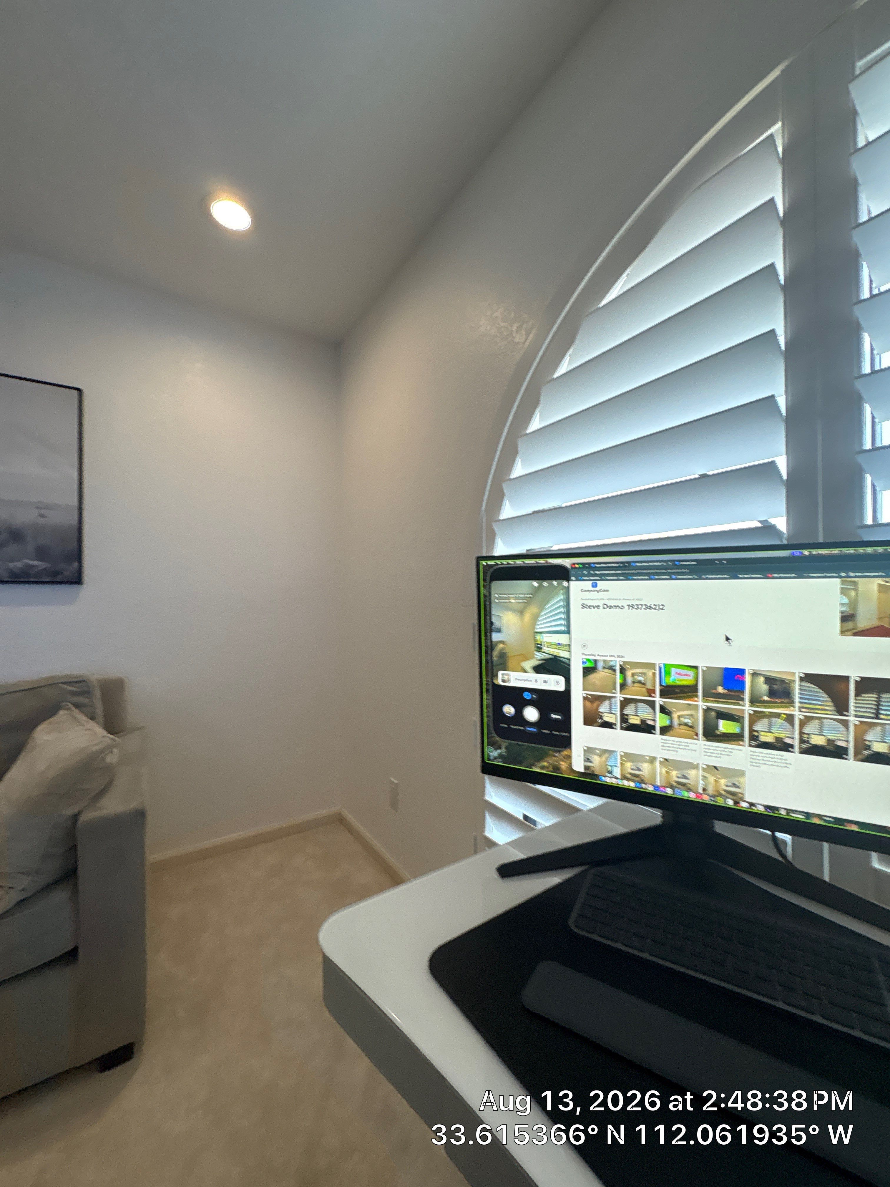 Phoenix Home Office and Media Room With Custom Shutters by CompanyCam Sales Demo