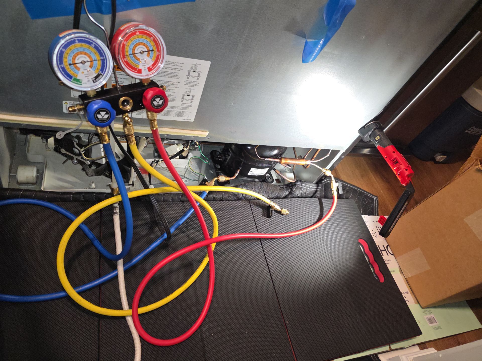 Whirlpool French Door Refrigerator Sealed System Repair in Leesburg by AMB-WORKS APPLIANCE REPAIR